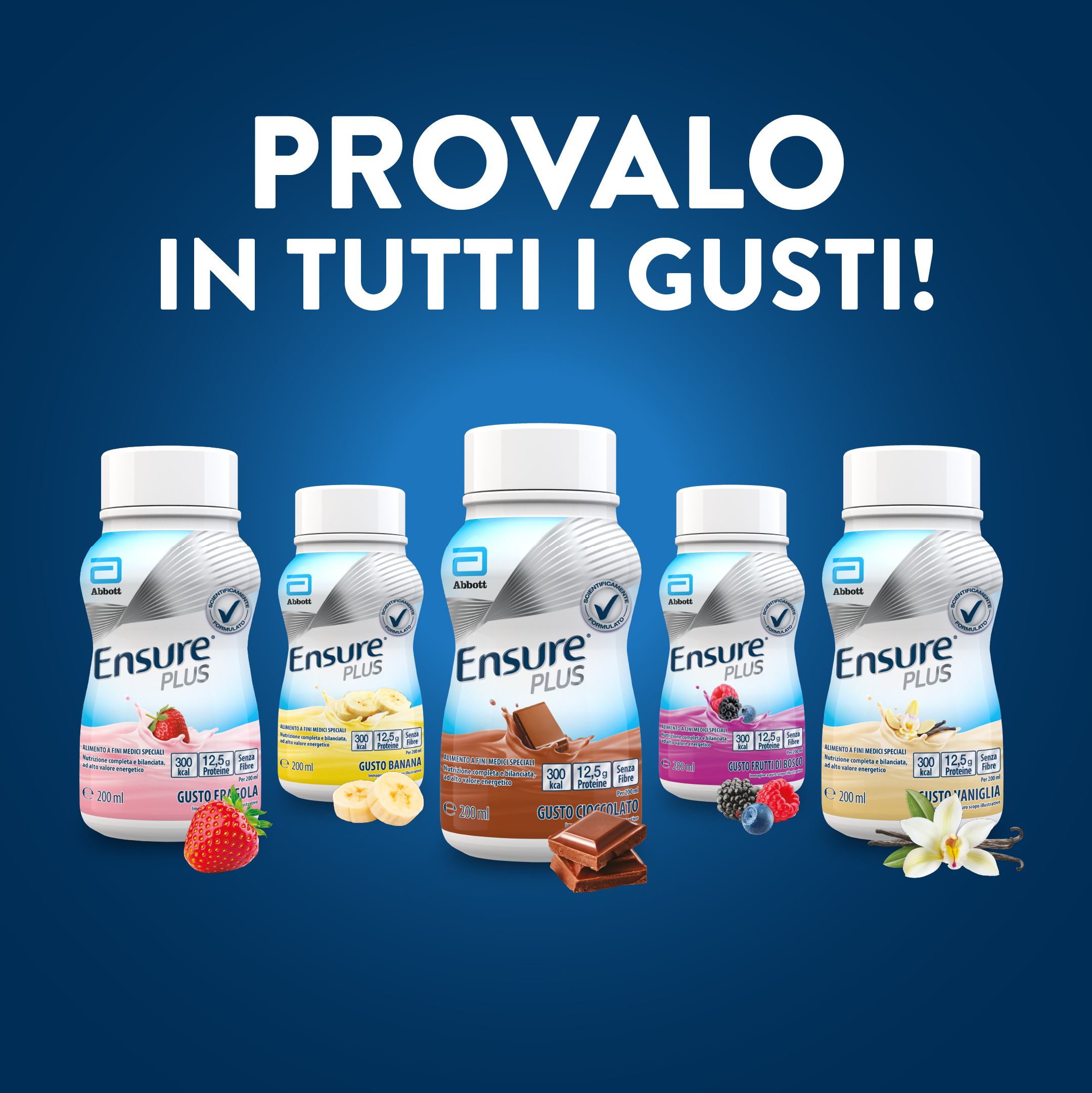 Ensure Plus Alimento a Fini Medici Speciali Ipercalorico Fragola 4x200ml