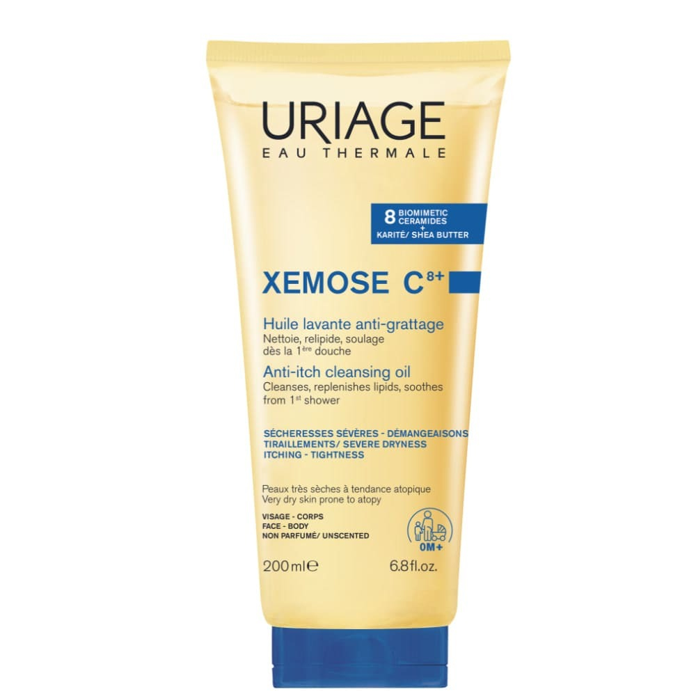 Uriage - Xémose C8+ Olio Doccia Lavante Relipidante Antiprurito Per Pelle Secca, Atopica E Con Eczema 500 ml