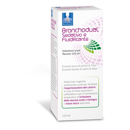Bronchodual Sedativo E Fluidificante Sciroppo Tosse Secca e Grassa 120 ml