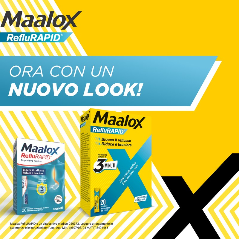 Maalox RefluRapid - 20 Bustine Monodose Contro Il Reflusso E Bruciore Di Stomaco