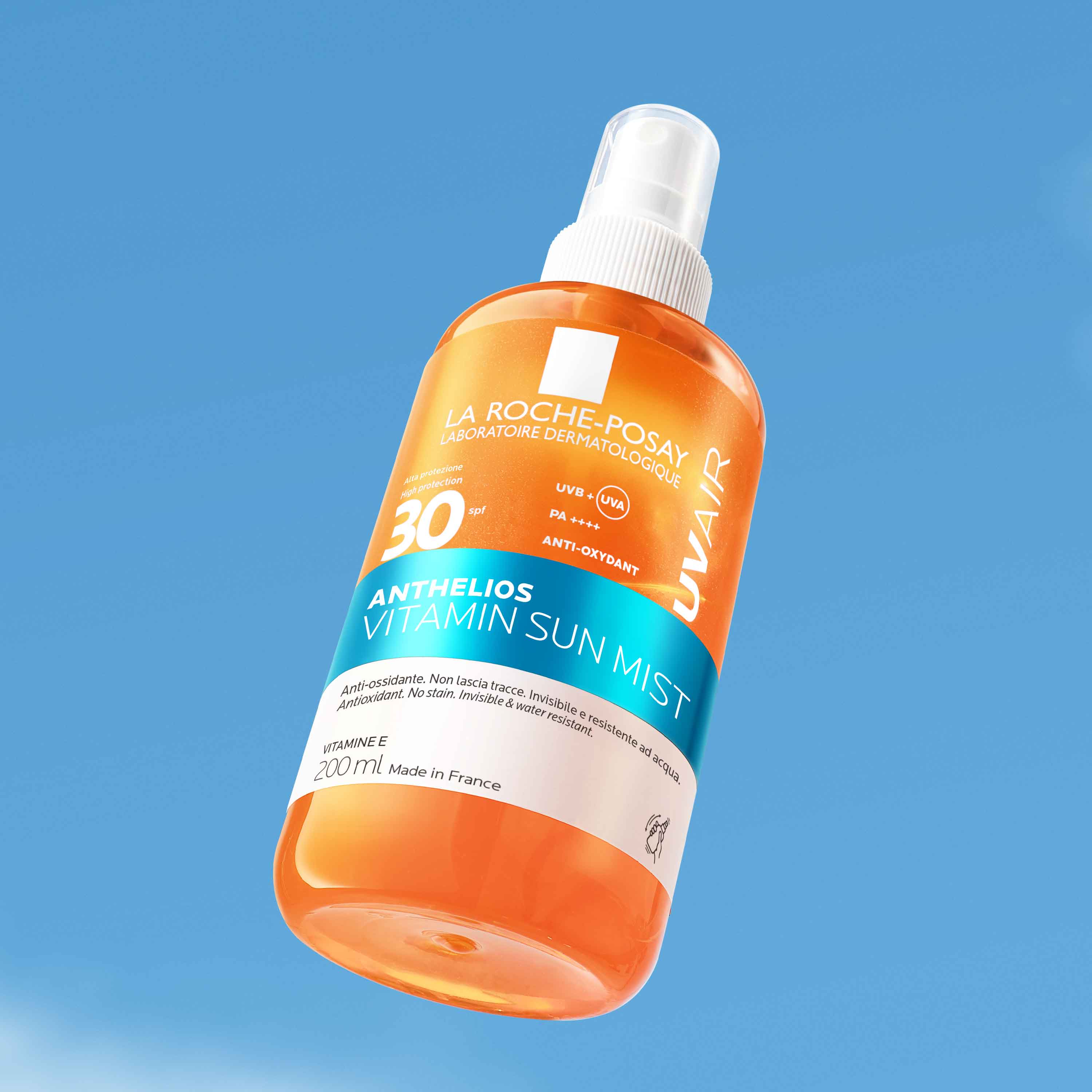 La Roche-Posay Anthelios Uvair Vitamin Sun Mist - Protezione Solare SPF30 Viso E Corpo 200 ml