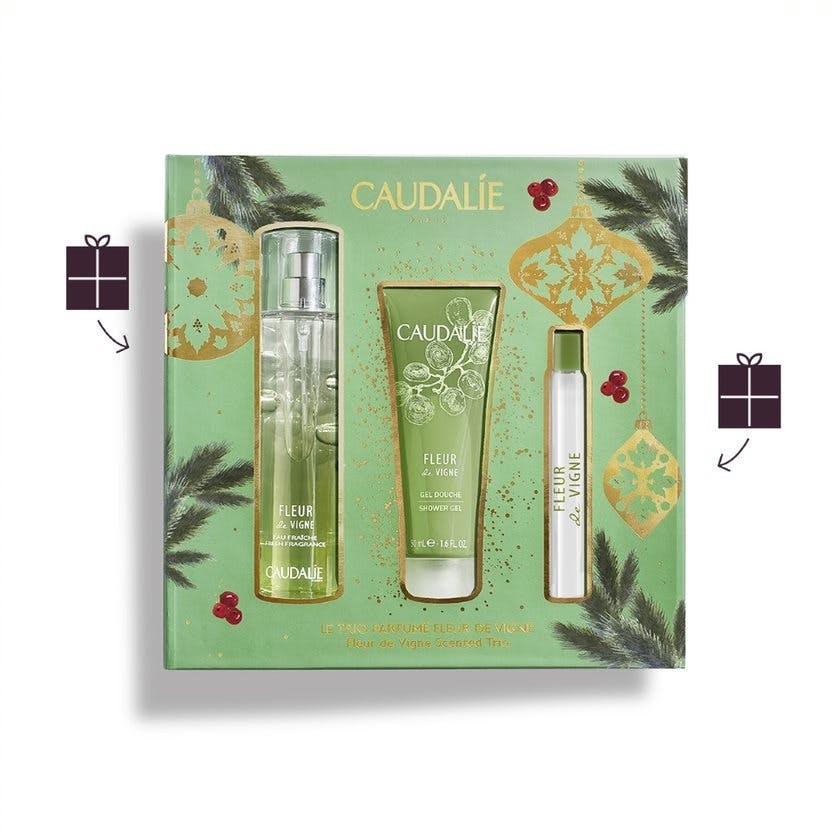 Caudalie Cofanetto Fleur De Vigne Acqua Fresca 50 mL + Gel Doccia 50 mL + Roll-on 10 mL