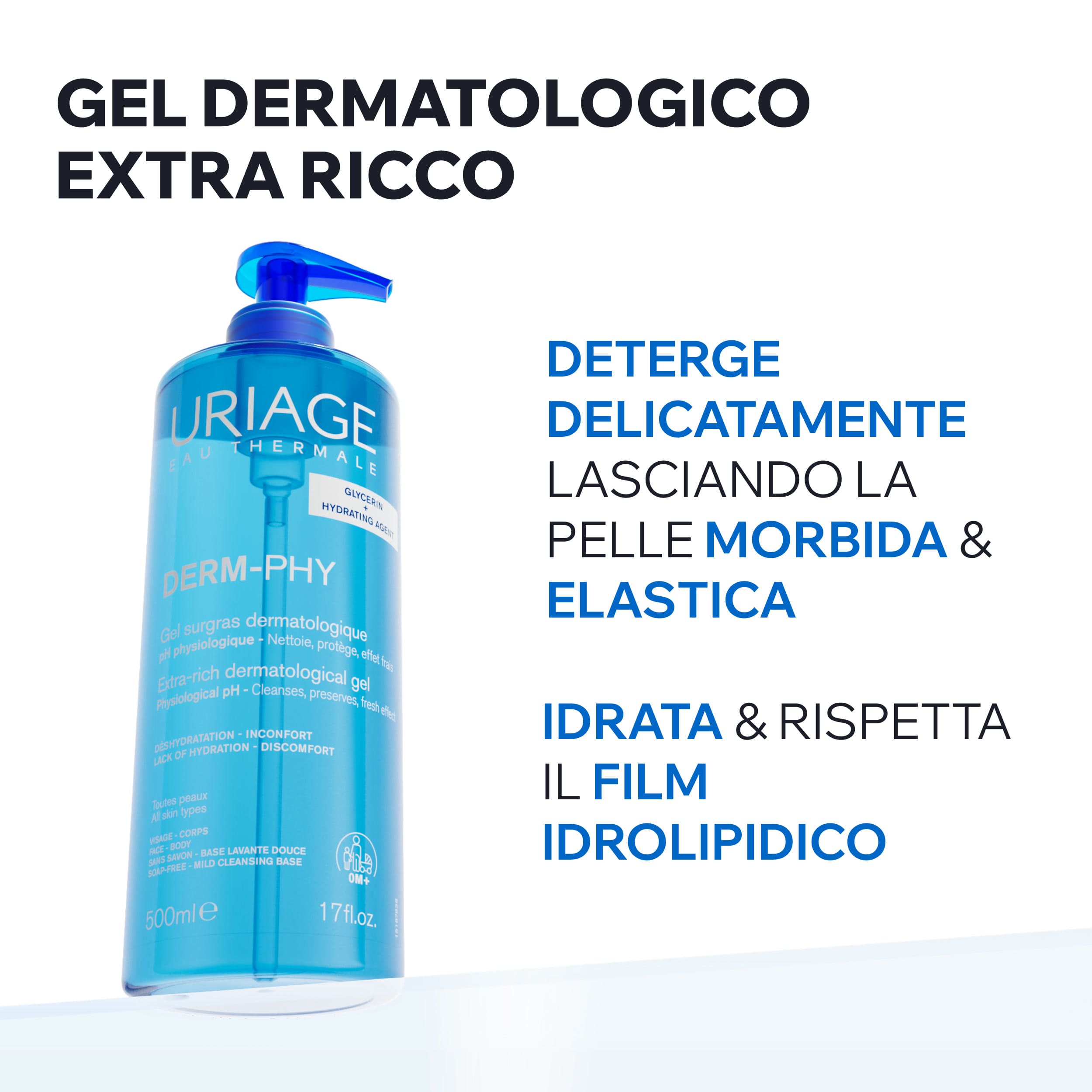Uriage Derm-Phy Gel Doccia Dermatologico Lenitivo E Protettivo Per Pelle Sensibile 50 ml