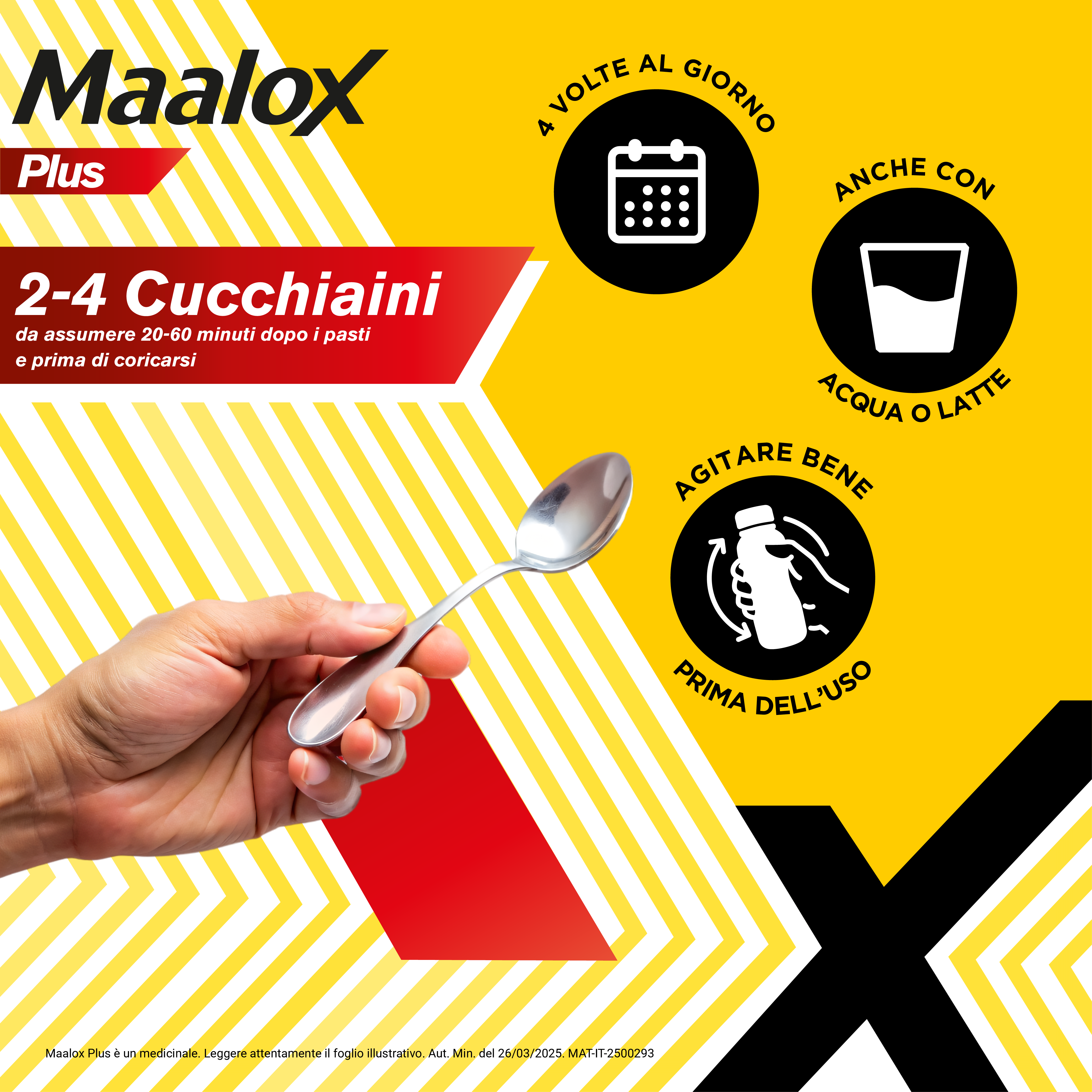 Maalox Plus  4% + 3,5% + 0,5% - Sospensione Orale Contro Bruciore E Iperacidità Di Stomaco 250 ml