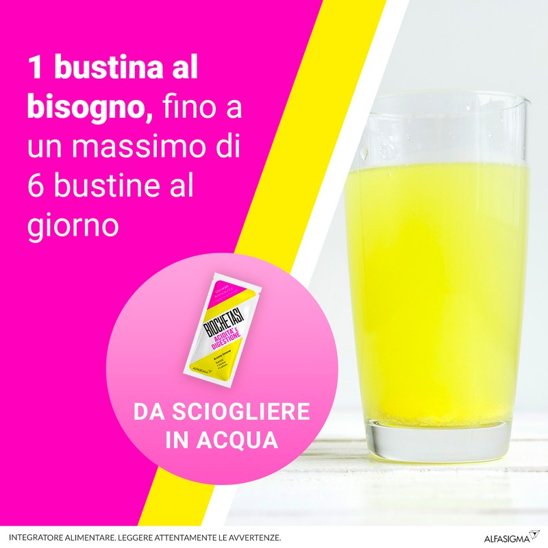 BIOCHETASI Digestione e Acidità Granulato Effervescente 20 Bustine