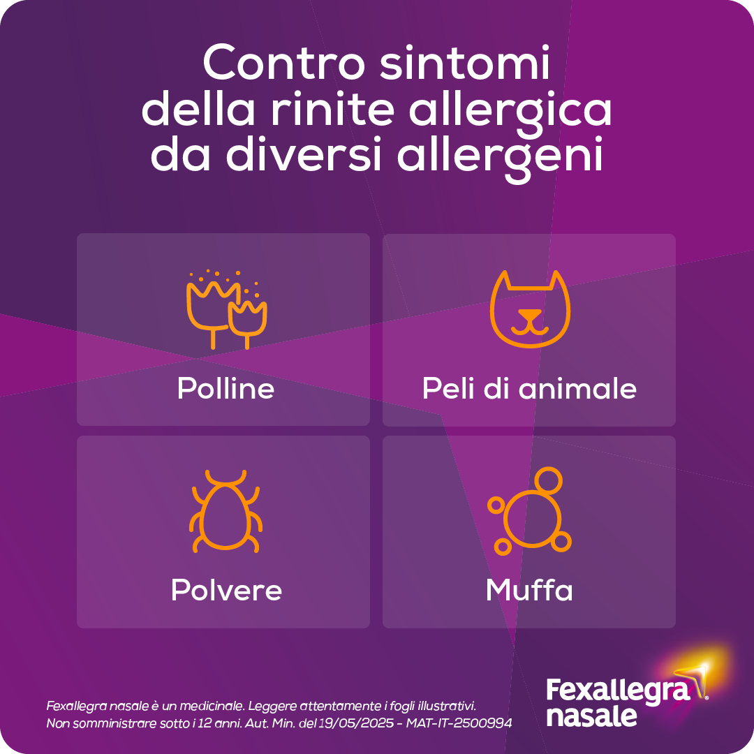Fexallegra Nasale 1 mg/ml + 3,55 mg/ml - Spray Decongestionante Contro I Sintomi Della Rinite Allergica 10 ml