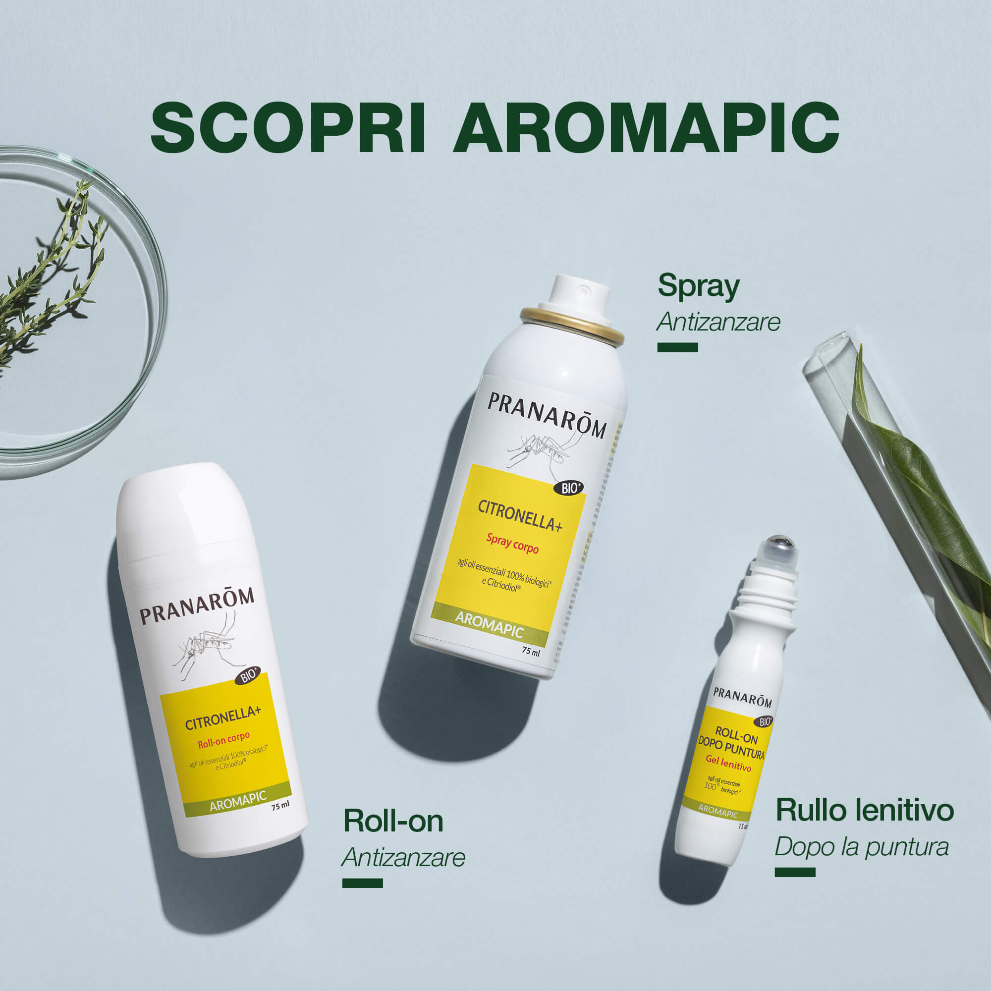 Pranarom Aromapic - Spray Ambienti E Tessuti Antizanzare Bio 100 ml