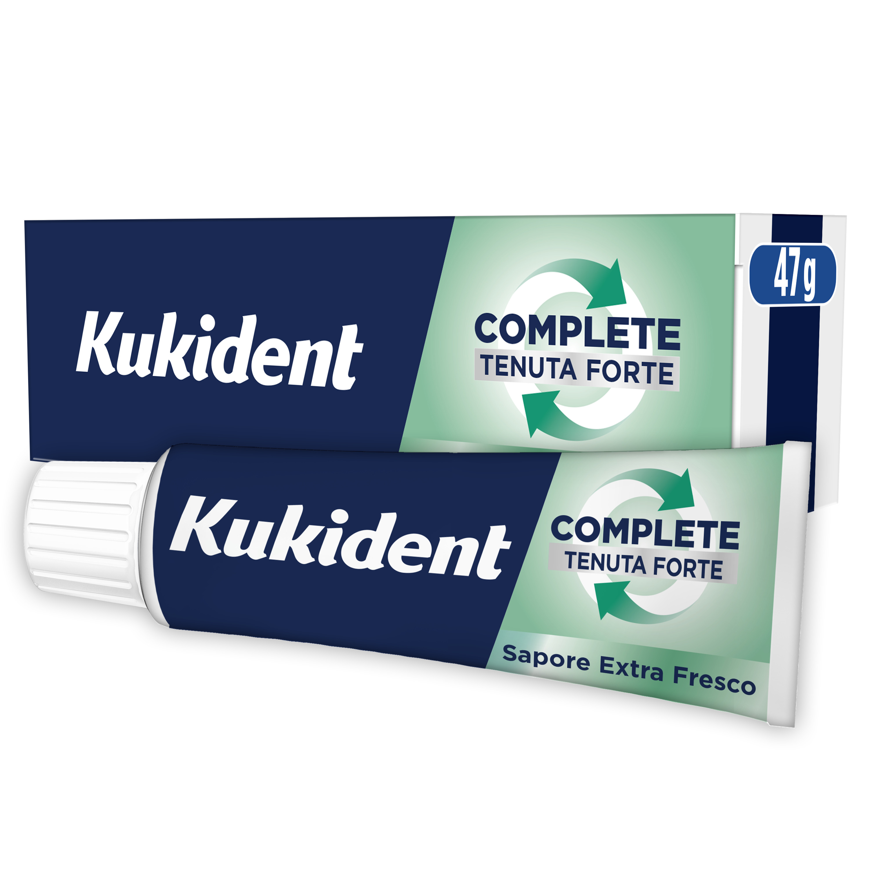 Kukident Complete Tenuta Forte Sapore Extra Fresco - Crema Adesiva Per Dentiere 47 g