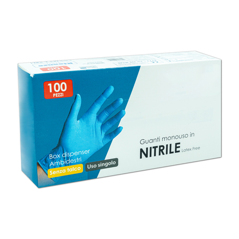 100 Guanti In Nitrile Senza Polvere Taglia L