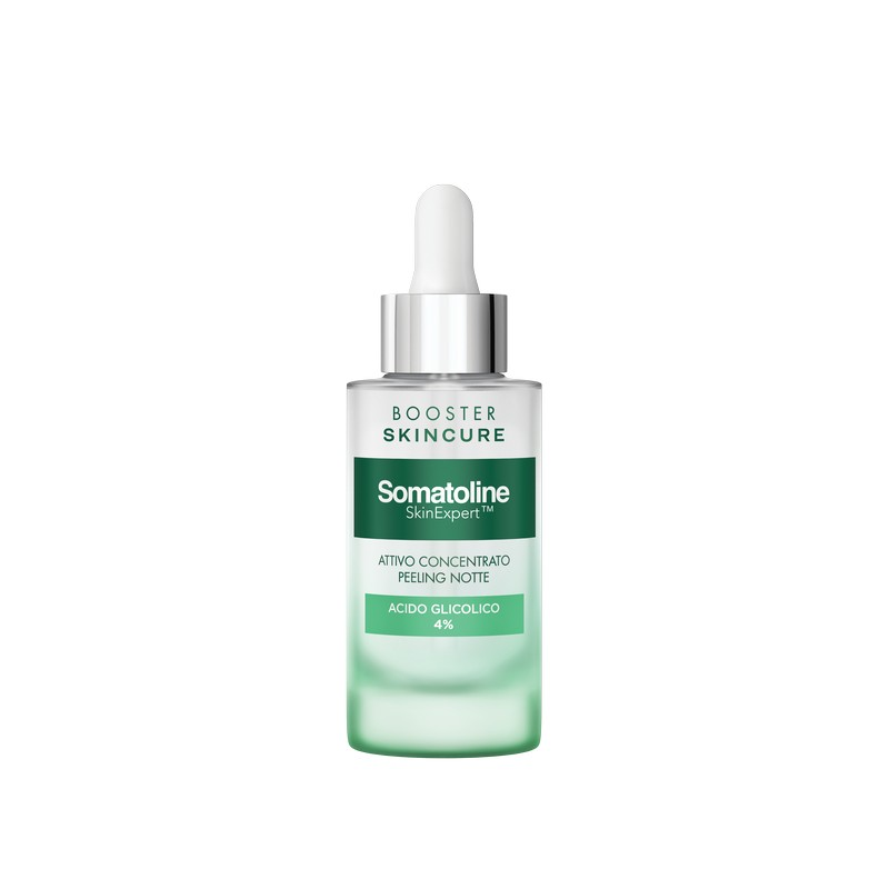 Somatoline SkinExpert, Skincure Booster Peeling - Glicolico 4,5%, Siero Viso   Esfoliante,  Acido Glicolico   30ml