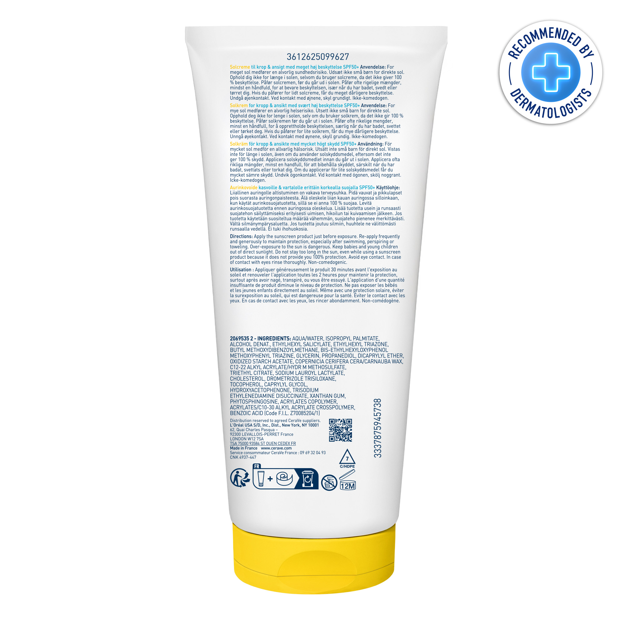 CeraVe Protezione Solare Idratante Invisibile - Crema Solare SPF30 Viso E Corpo 177 ml
