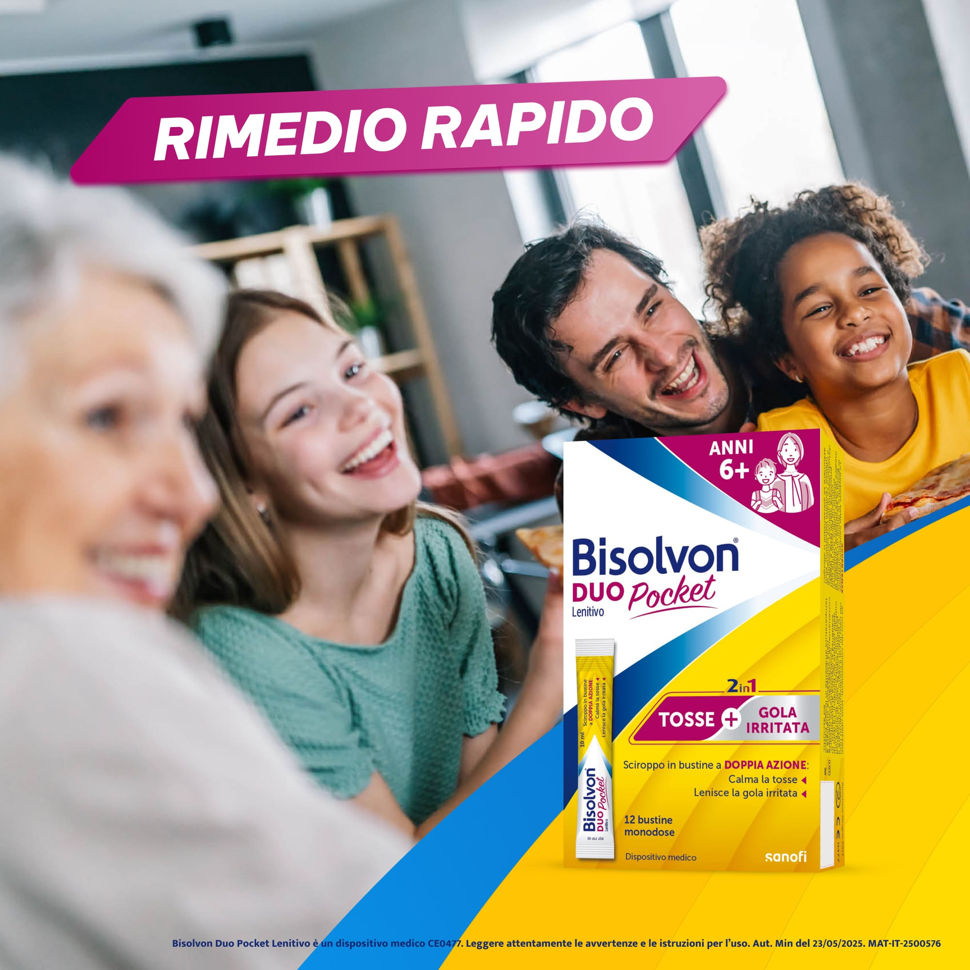 Bisolvon Duo Pocket 12 Bustine Modose - Sciroppo Per Tosse, Grassa E Gola Irritata Adulti E Bambini (6+)