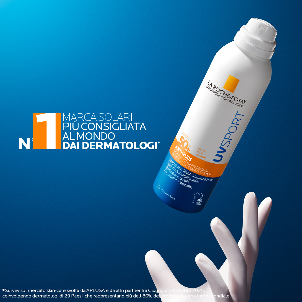 La Roche-Posay Anthelios Uvsport SPF50+ - Spray Solare Invisibile Rinfrescante Viso E Corpo 200 ml