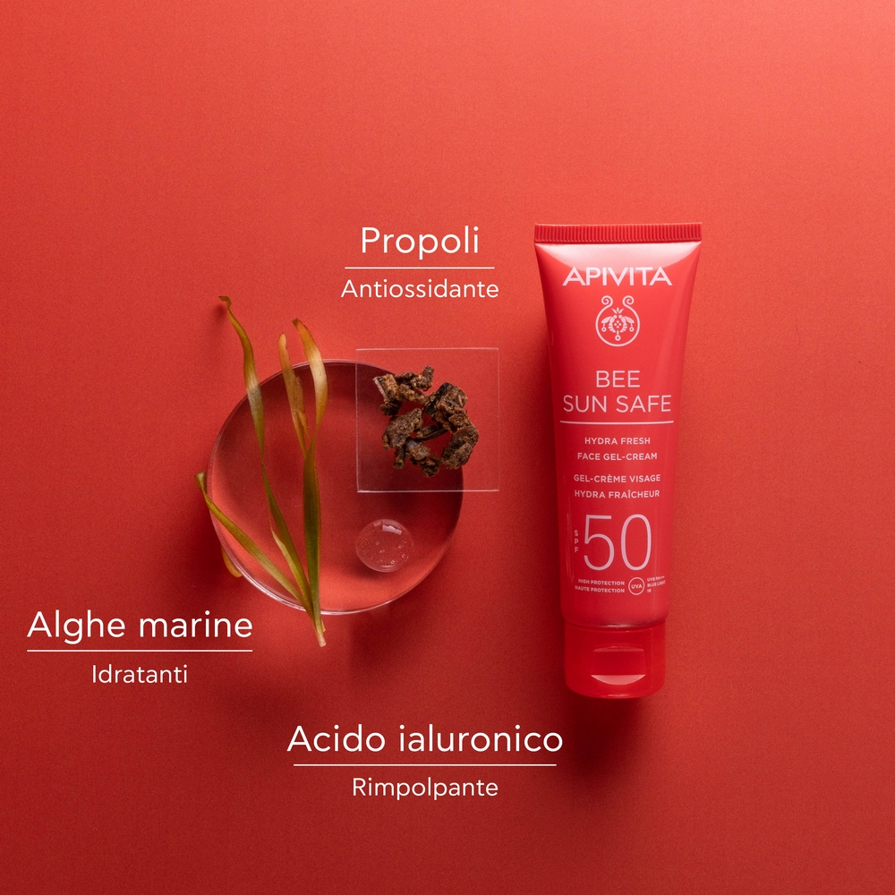 Apivita - Bee Sun Safe - Hydra Fresh Gel-Crema Solare SPF50 Viso 50 ml