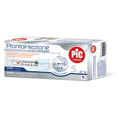 Pic Pronto Iniezione Ago g23X1  1/4  5 ml 10 Pezzi KIT