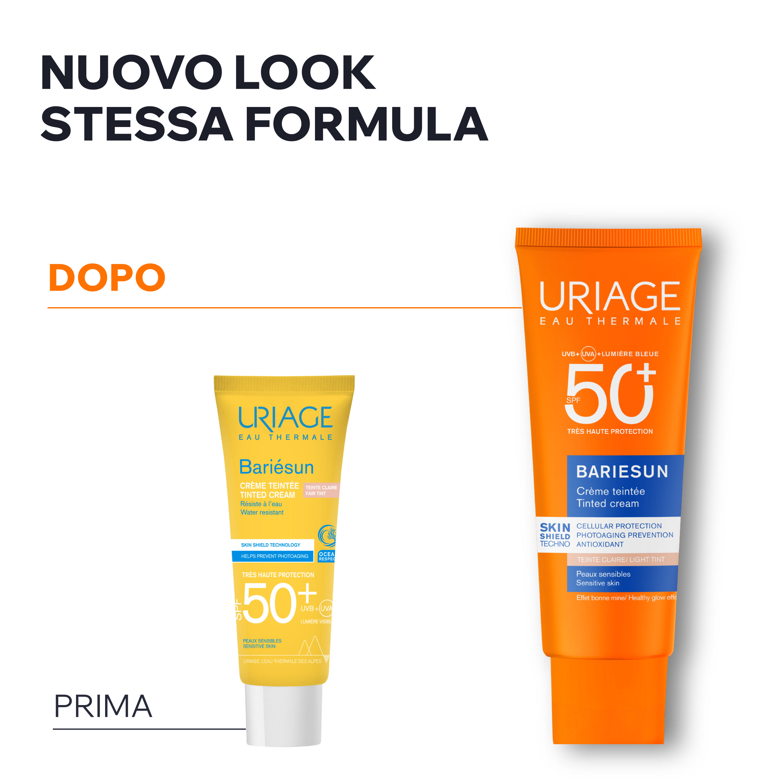 Uriage - Bariésun Crema Colorata SPF50+ Protezione Solare Viso 50 ml - Tonalità Chiara