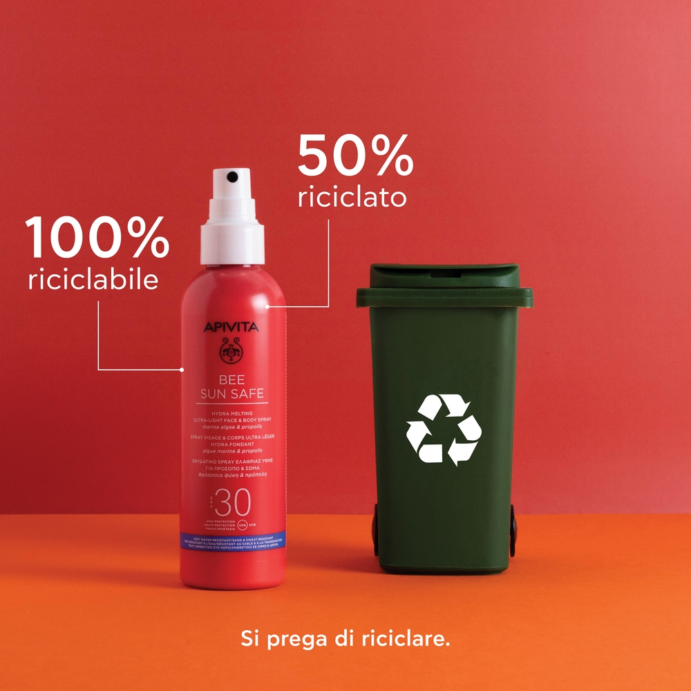 Apivita Sun Bee Safe - Hydra Melting Spray Ultra-Leggero SPF30 Viso E Corpo 200 ml