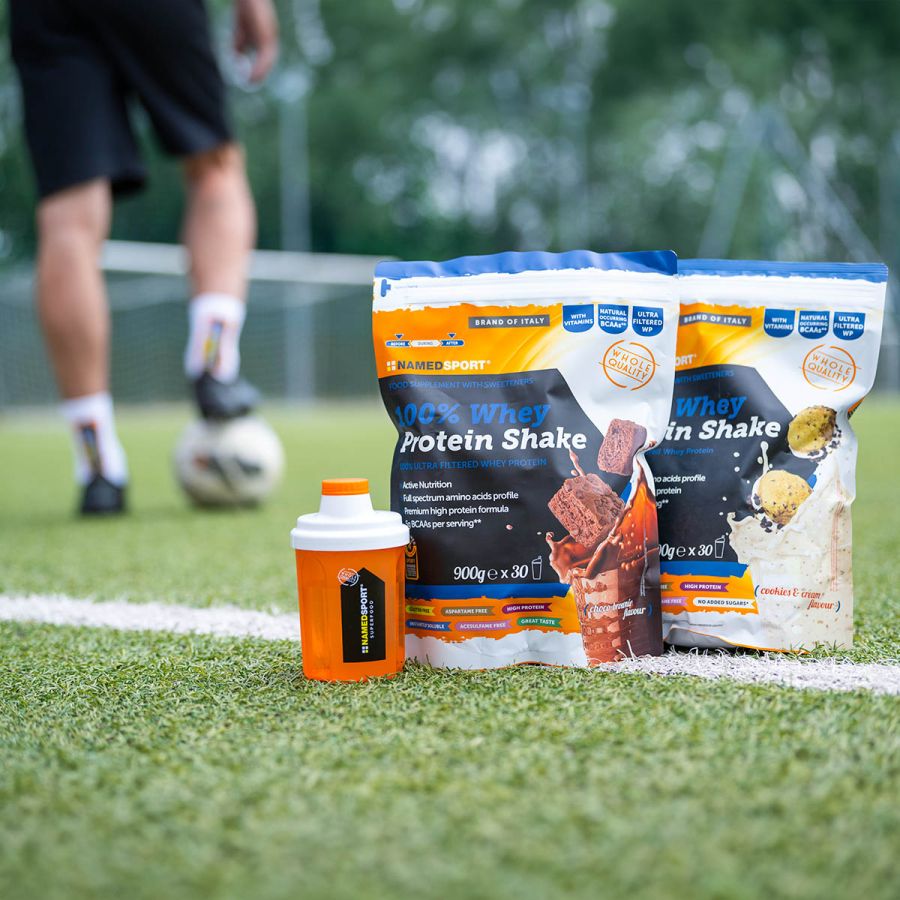 Named Sport - 100% Whey Protein Shake Choco-Brownie - Proteine Del Siero Del Latte In Polvere 900 g