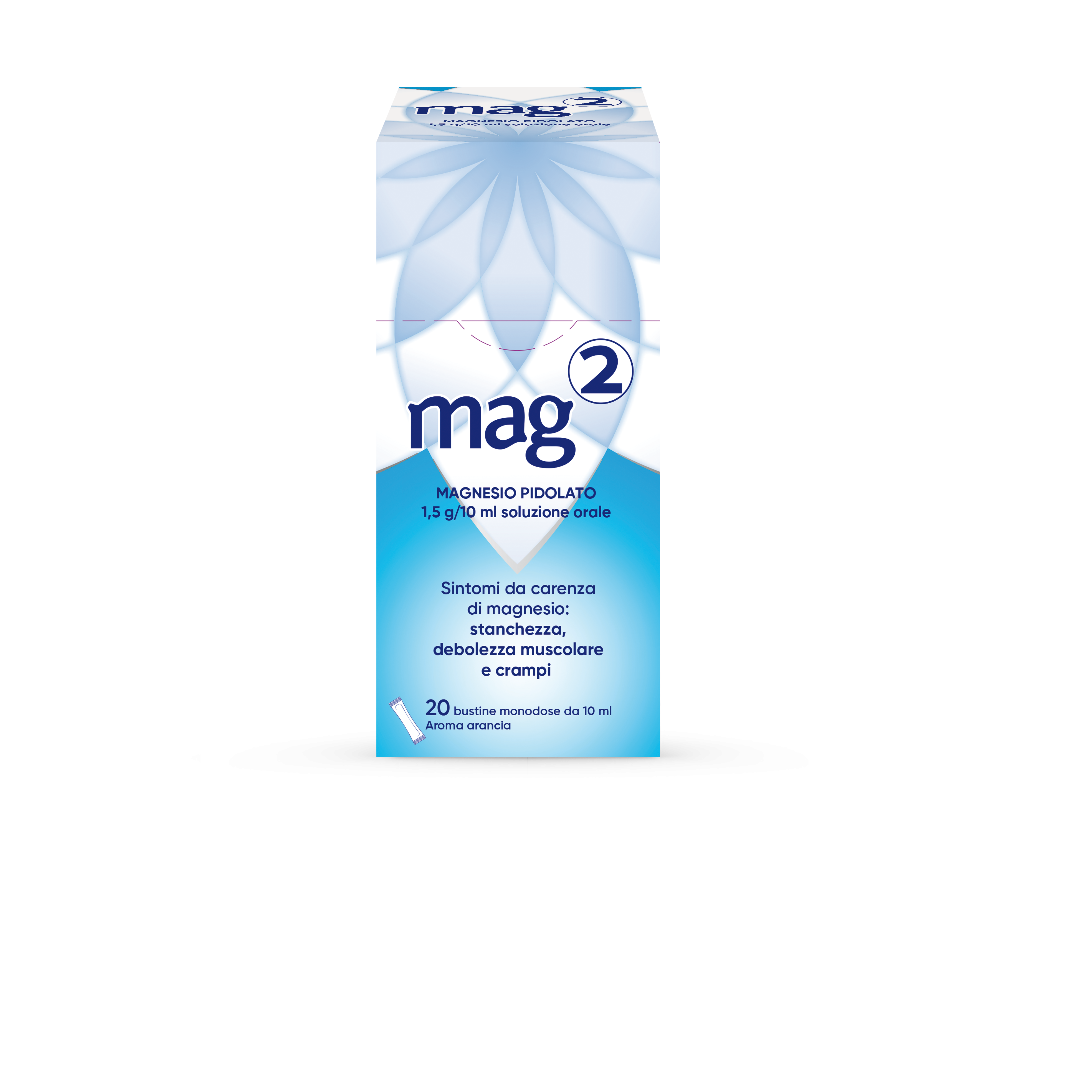 MAG2 Magnesio Pidolato 1,5 g/10 ml - Soluzione Orale Per Stanchezza E Debolezza Muscolare 20 Stickpack