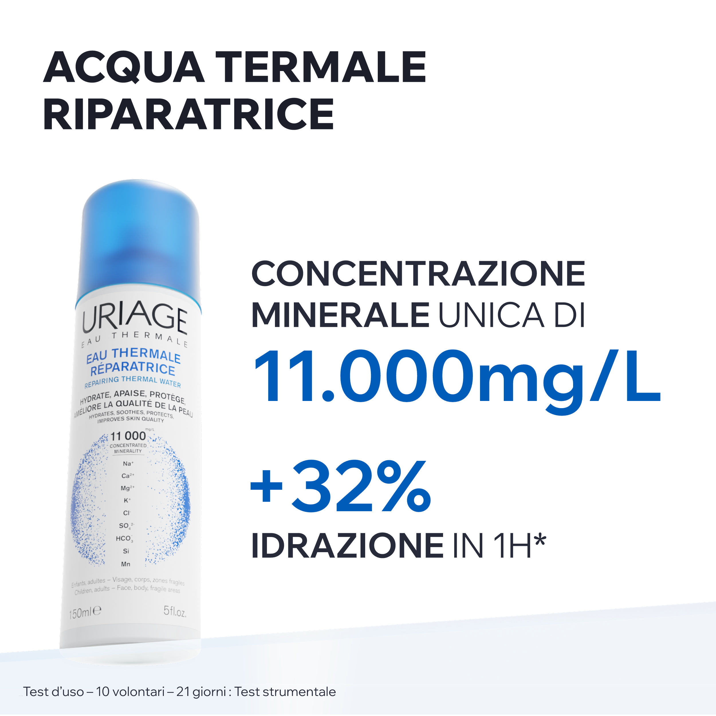 Uriage - Acqua Termale Riparatrice, Idratante E Protettiva Viso E Corpo Spray 50 ml
