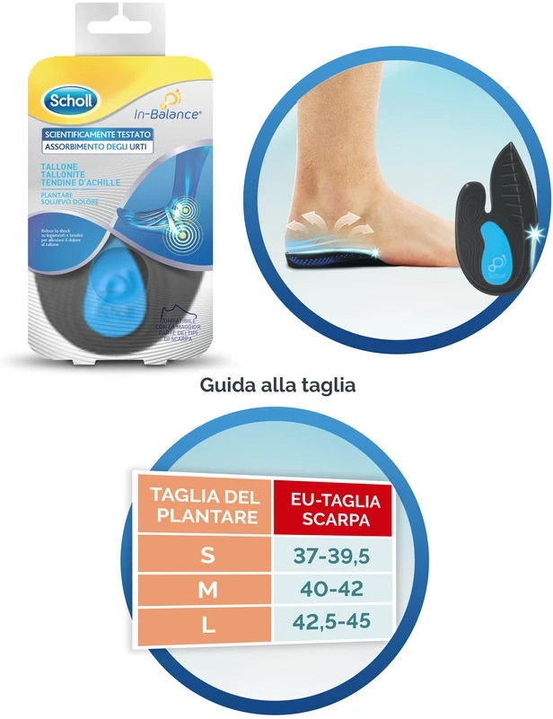 SCHOLL Plantari Tallone M 2pz
