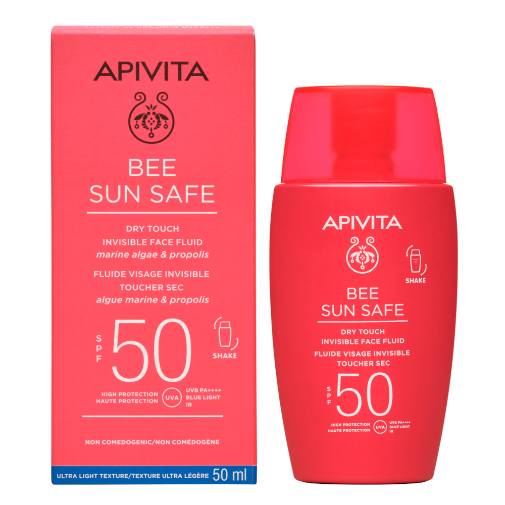Apivita Bee Sun Safe - Fluido Invisibile Dry Touch SPF50 Viso 50 ml
