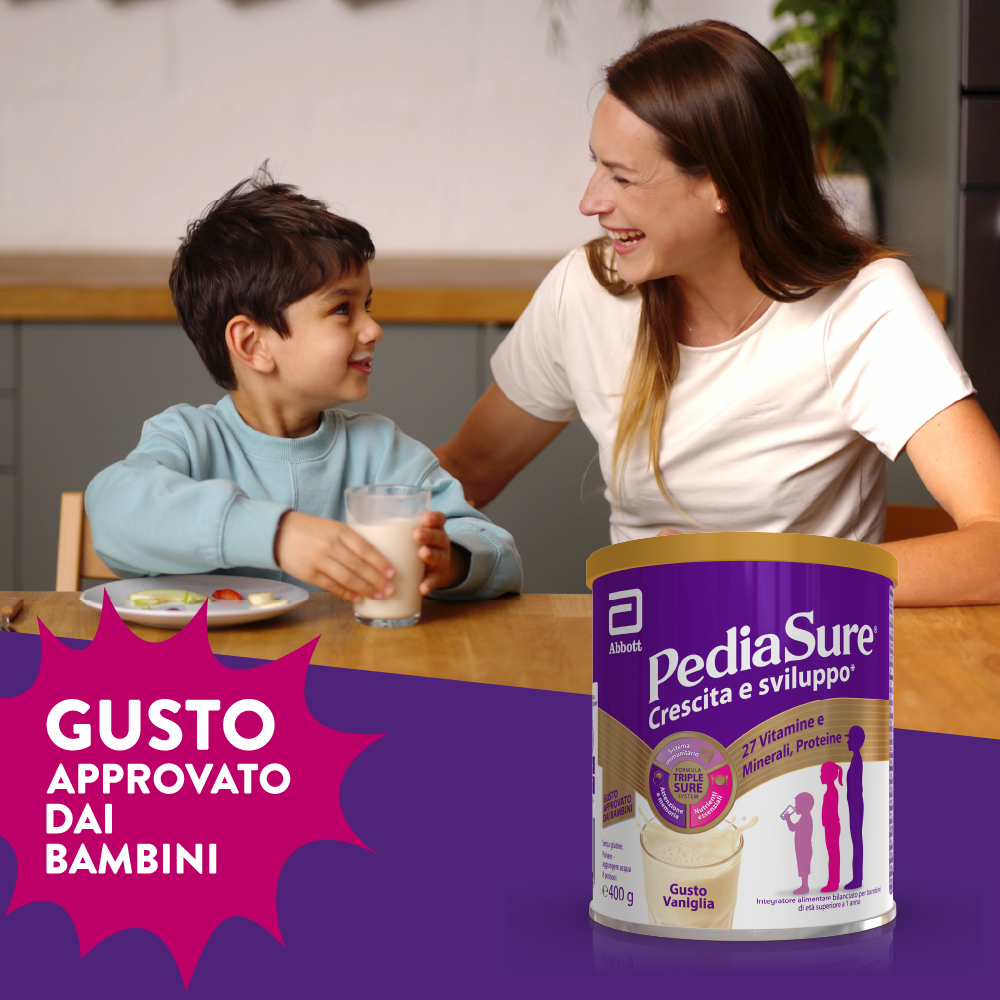 PediaSure Crescita E Sviluppo Vaniglia 400 g - Integratore Multivitaminico Per Bambini