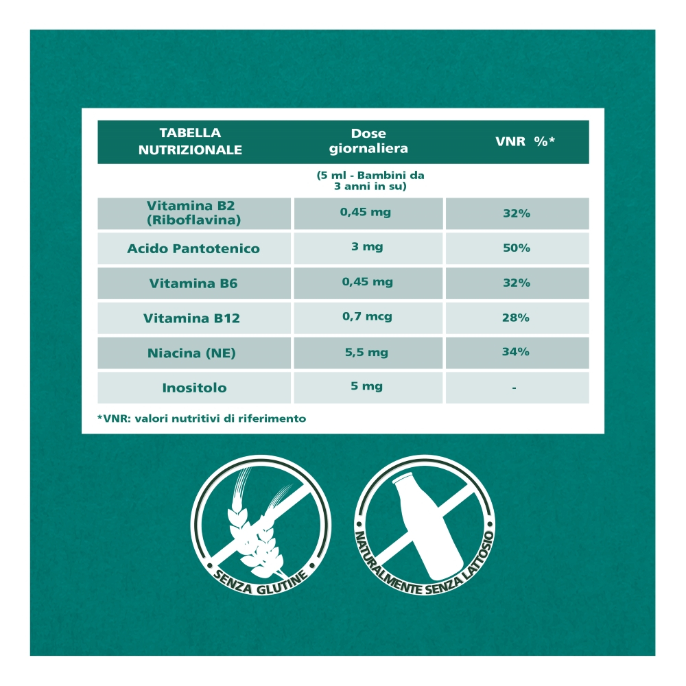 Be-Total Sciroppo Integratore Alimentare Vitamina B Stanchezza Sistema Immunitario Bambini 100 ml
