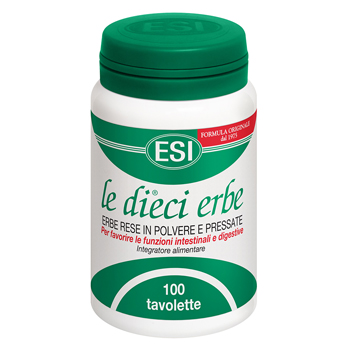 Le Dieci Erbe - Integratore per il benessere dell'intestino - 100 tavolette 