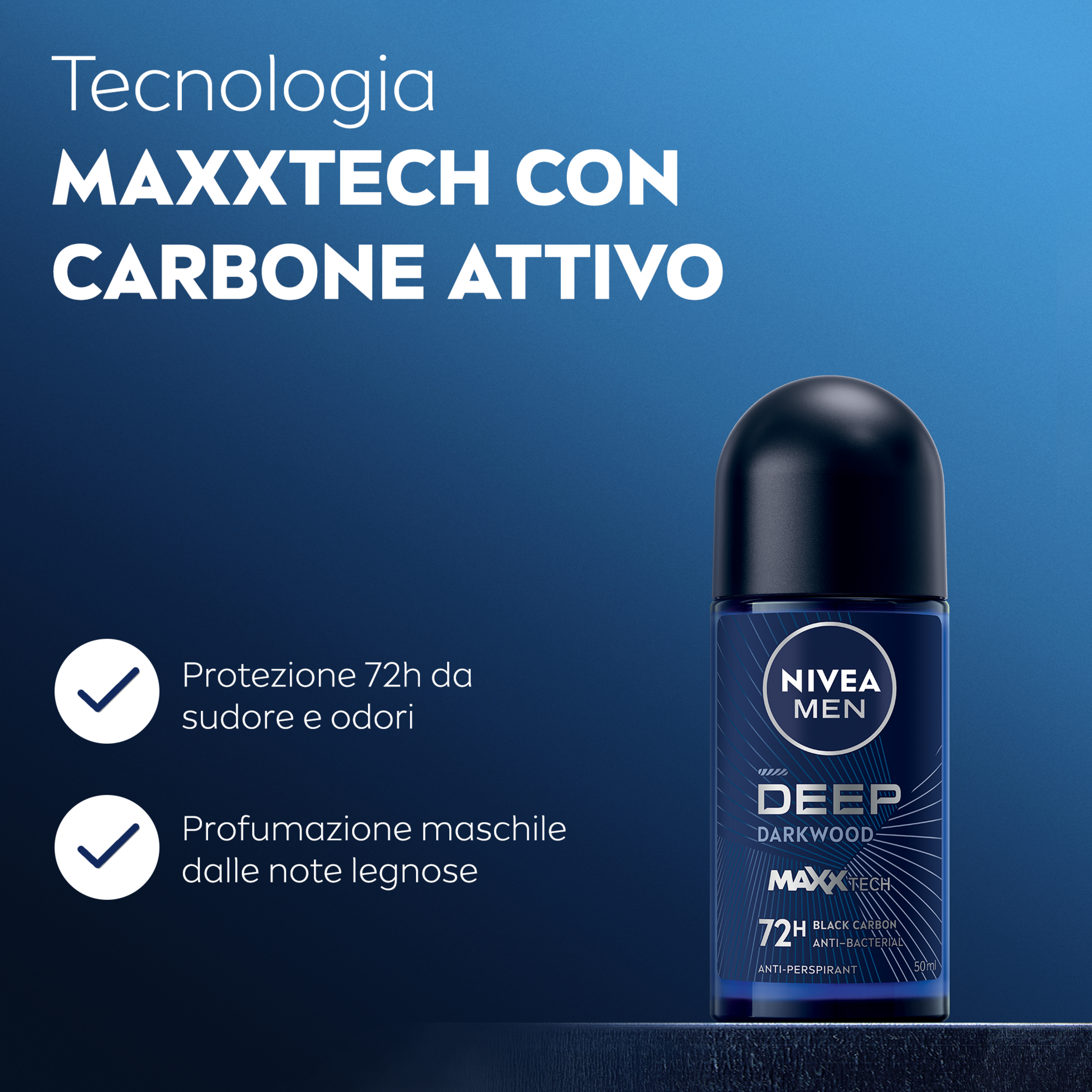 NIVEA MEN DEEP ROLL ON 50ML