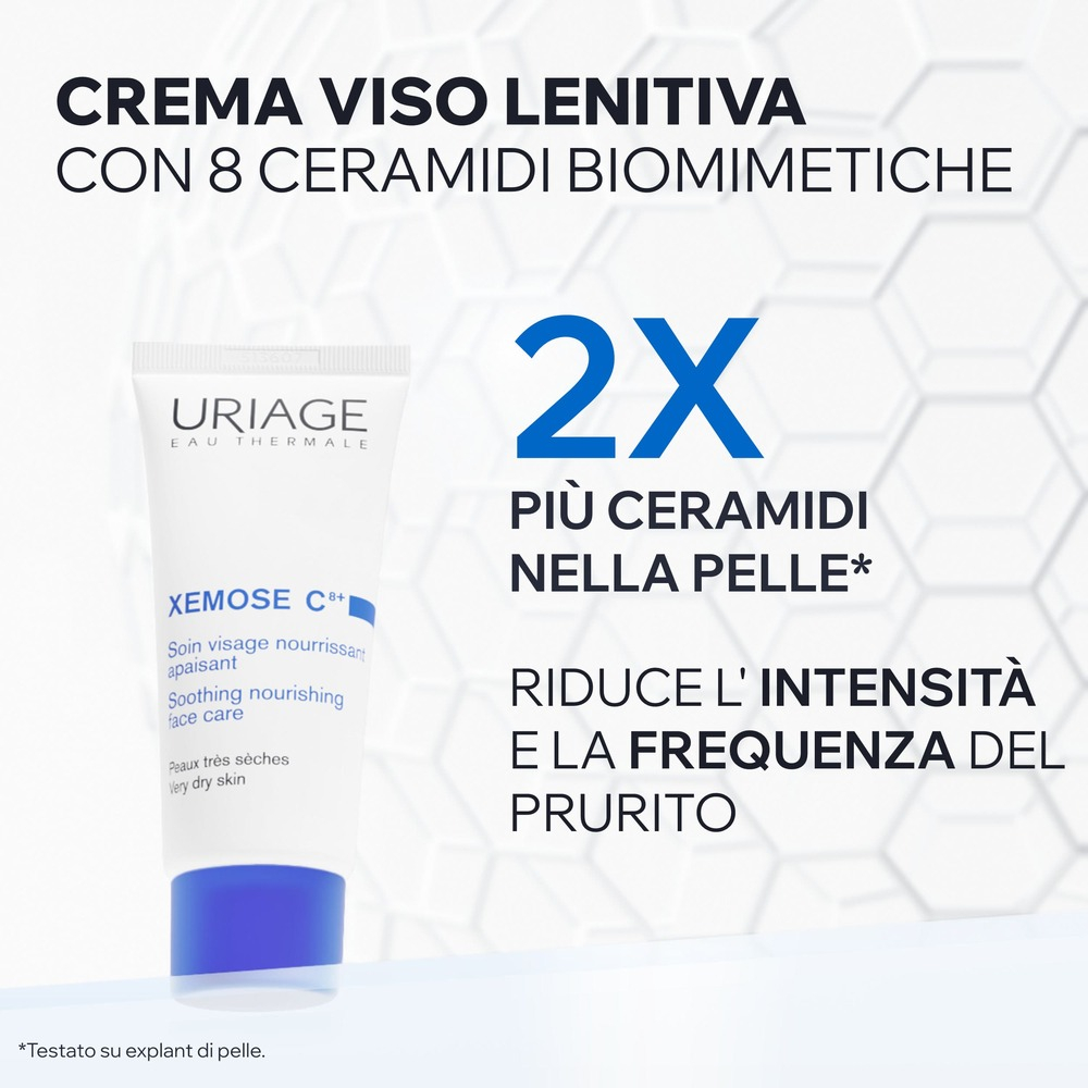 Uriage - Xémose C8+ Crema Antiprurito Lenitiva E Nutriente Per Pelle Atopica E Con Eczema Viso 40 ml