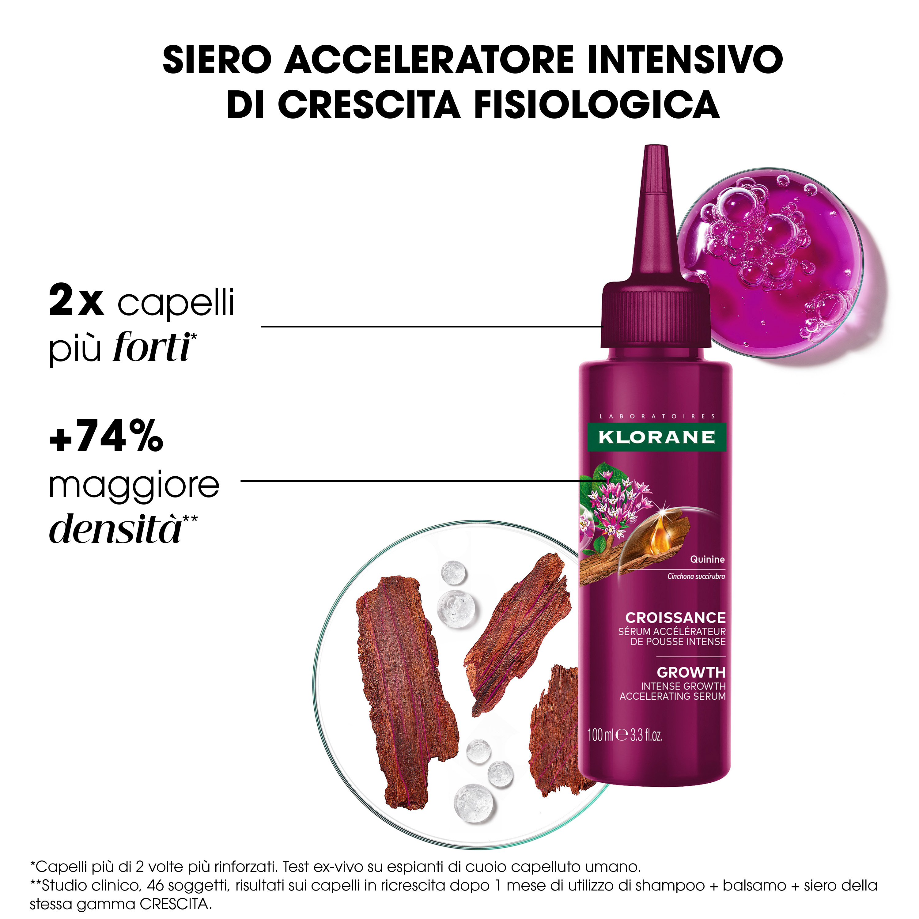 Klorane - Crescita - Siero Acceleratore Intensivo Di Crescita Fisiologica Alla Chinina 100 ml