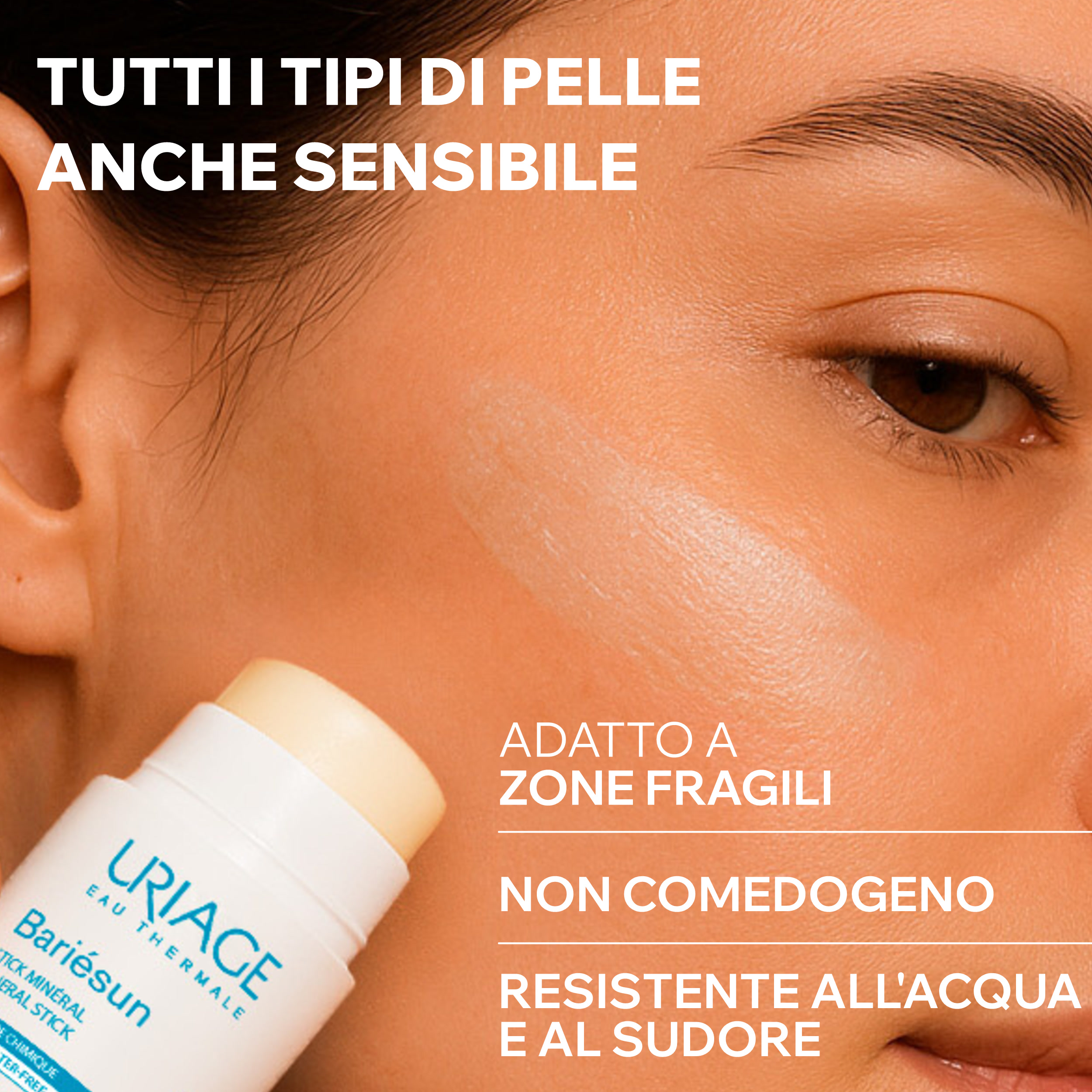 Uriage - Bariésun Stick Minerale SPF50+ Viso E Labbra 18 g