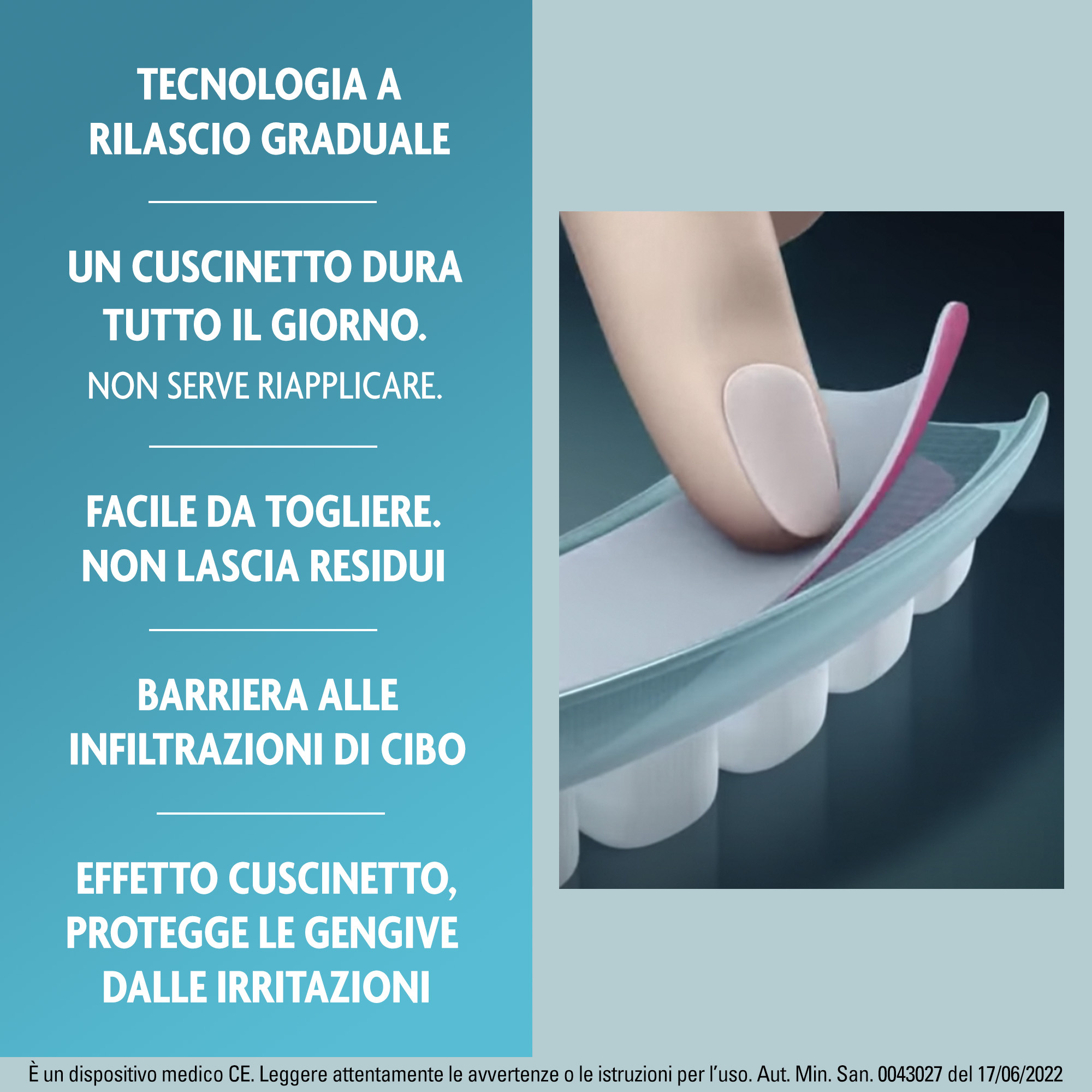Algasiv - Adesivo per protesi dentaria inferiore - 15 cuscinetti