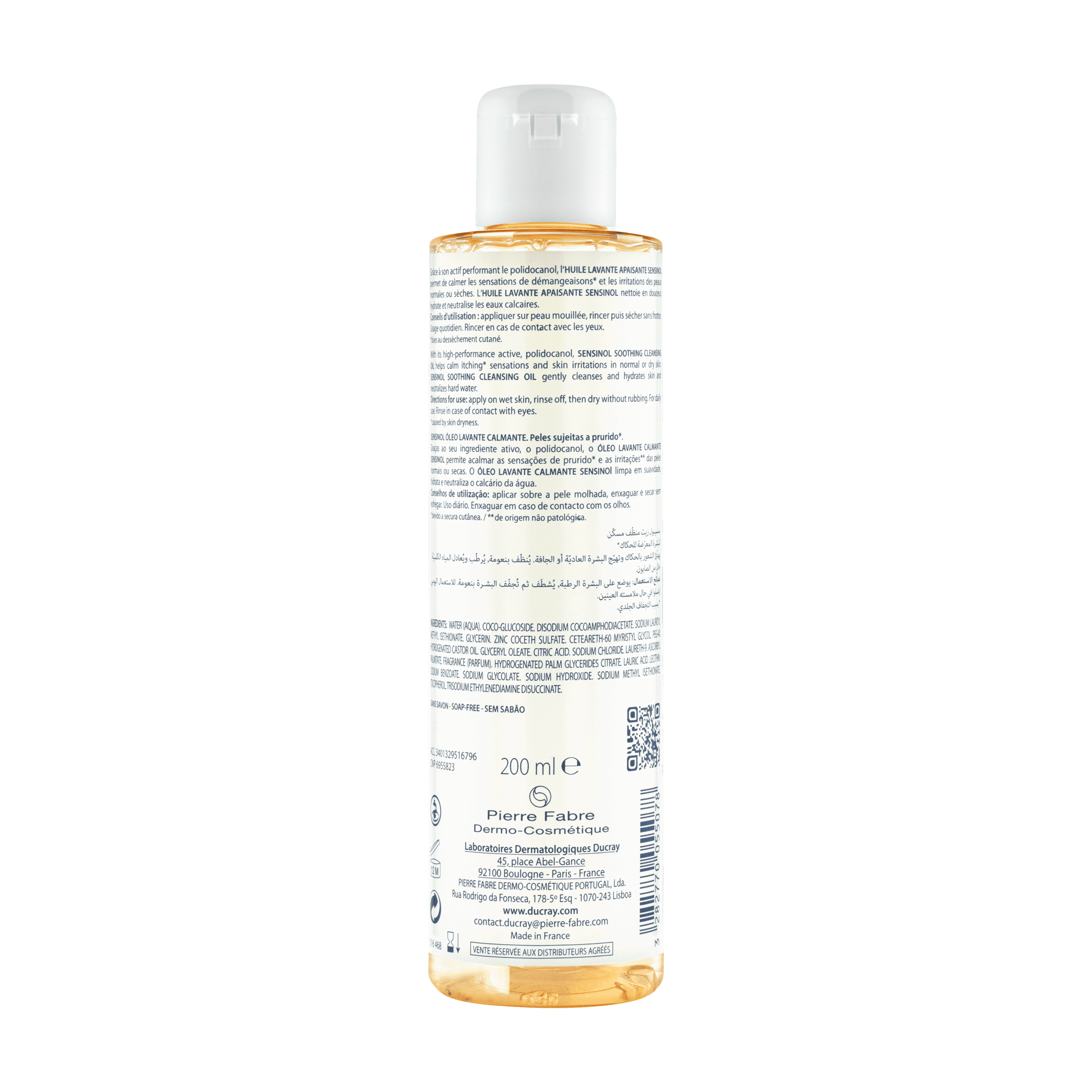 Ducray Sensinol Olio Detergente Lenitivo Corpo 200 ml