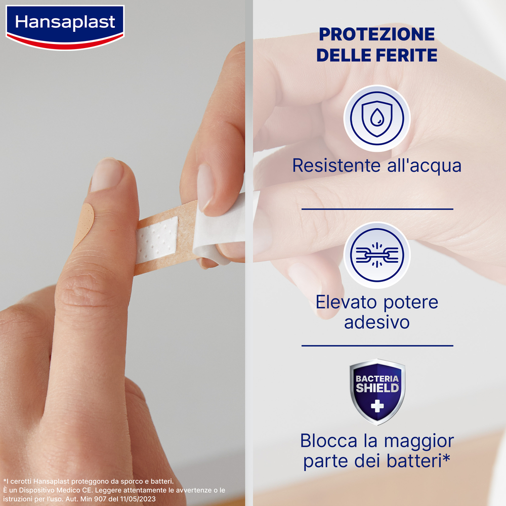 Hansaplast Cerotti Universal, Impermeabili e traspiranti per tutte le ferite, 10 pezzi in 2 formati