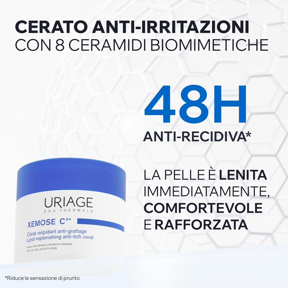 Uriage - Xémose C8+ Cerato Relipidante Antiprurito Per Pelle Secca, Atopica E Con Eczema Viso E Corpo 200 ml