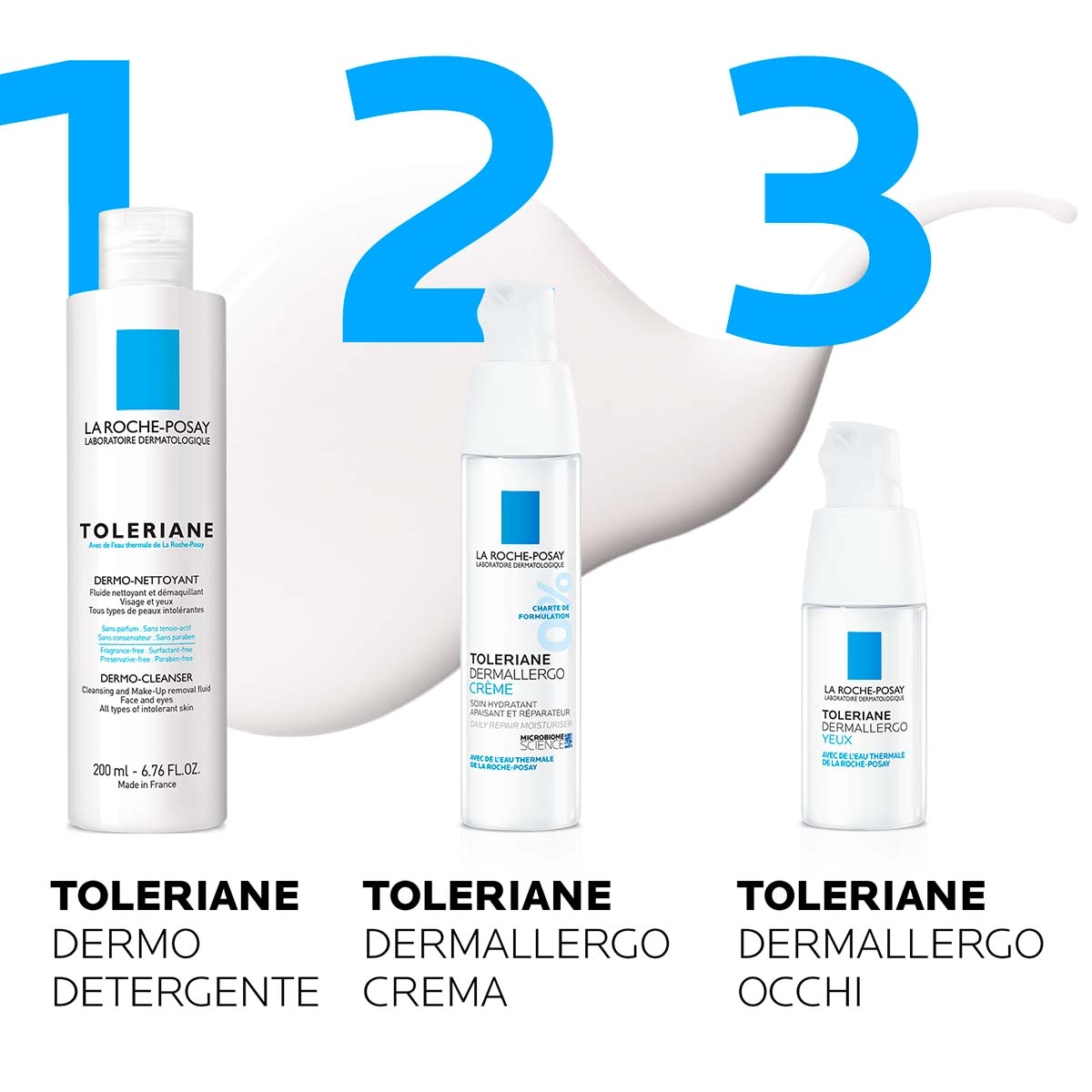 La Roche-Posay Toleriane Dermo Detergente 400 ml. Detergente viso e struccante per la pelle sensibile, secca e intollerante.