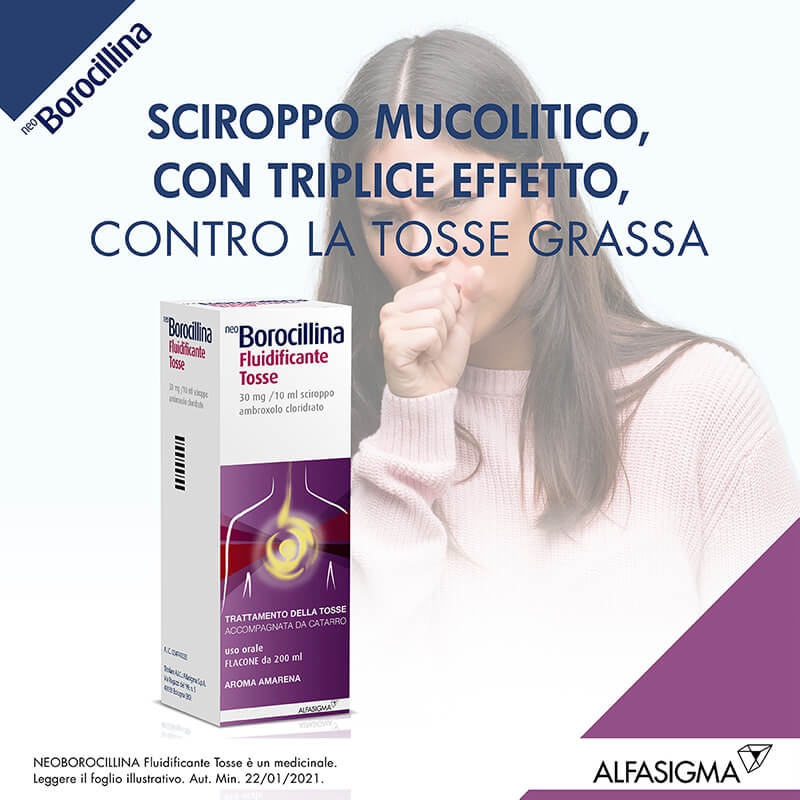 Neoborocillina Fluidificante Tosse Sciroppo Ambroxolo 200 ml