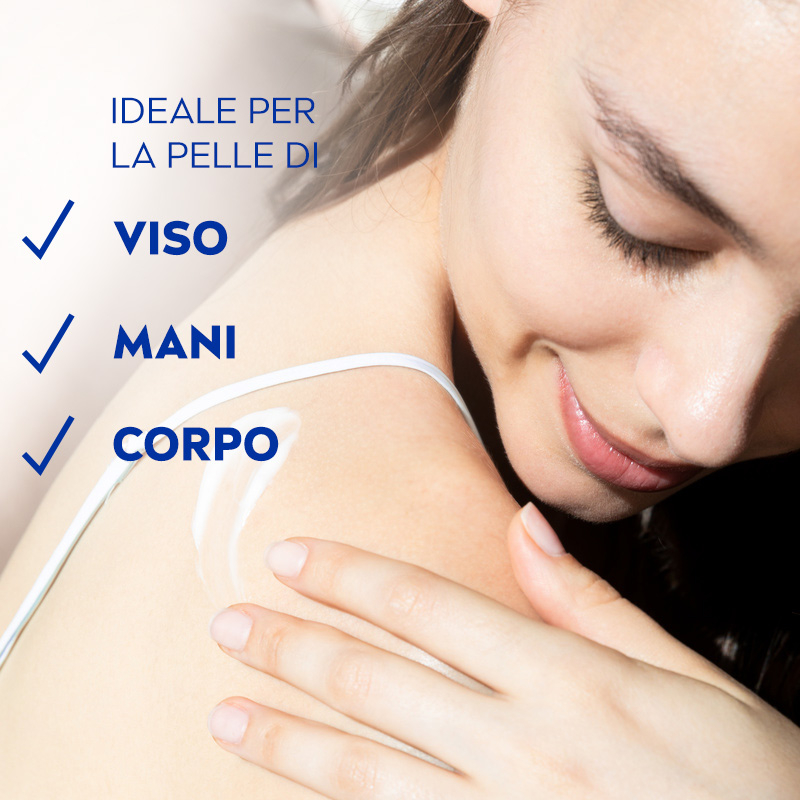 Nivea Care Crema Nutriente 200 ml, Crema idratante corpo, viso e mani per un nutrimento profondo 24h