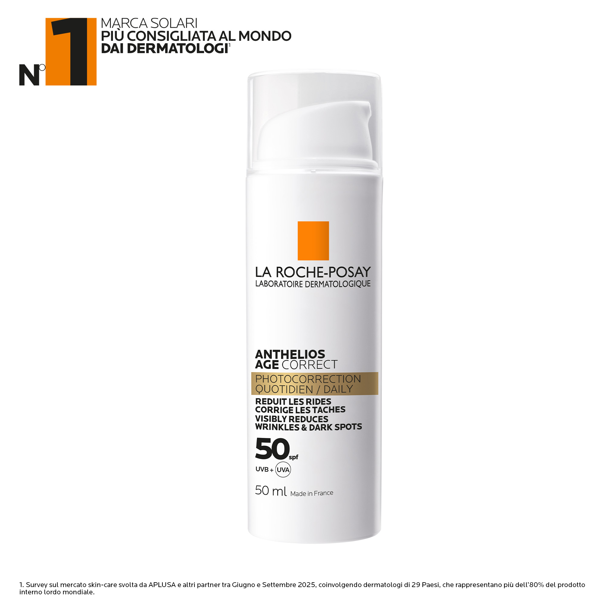 La Roche-Posay Anthelios Age Correct - Trattamento Foto-Correttivo SPF50 Viso 50 ml