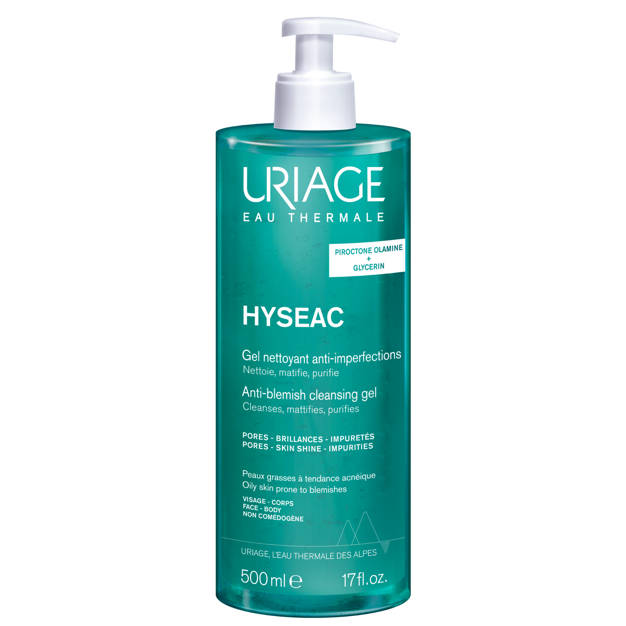 Uriage Hyséac - Gel Detergente Purificante Anti-Imperfezioni Viso E Corpo Per Pelle Grassa E Acneica 500 ml