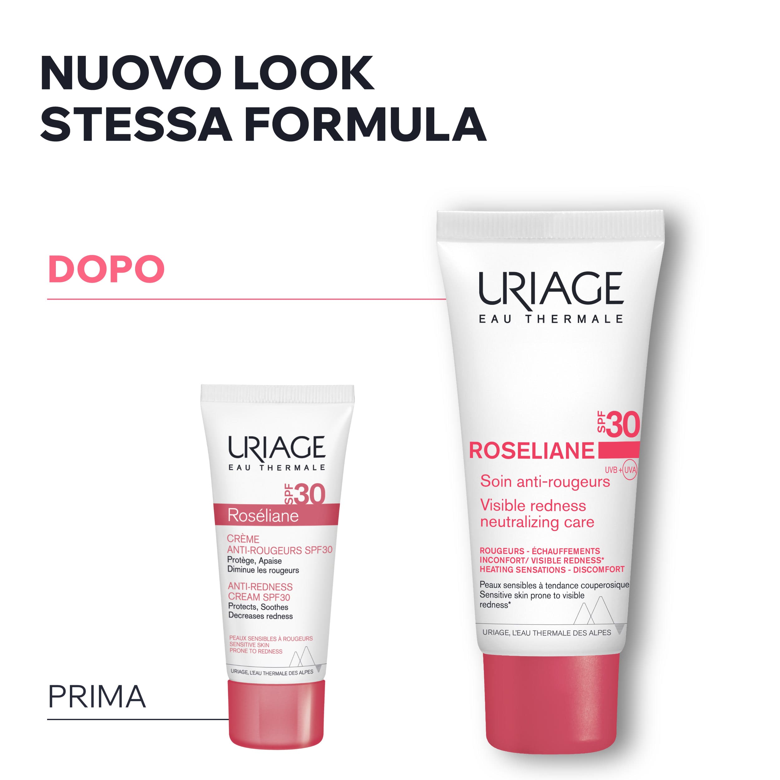Uriage - Roséliane Crema Anti-Rossori SPF30 Idratante E Lenitiva Viso Per Pelle Sensibile 40 ml