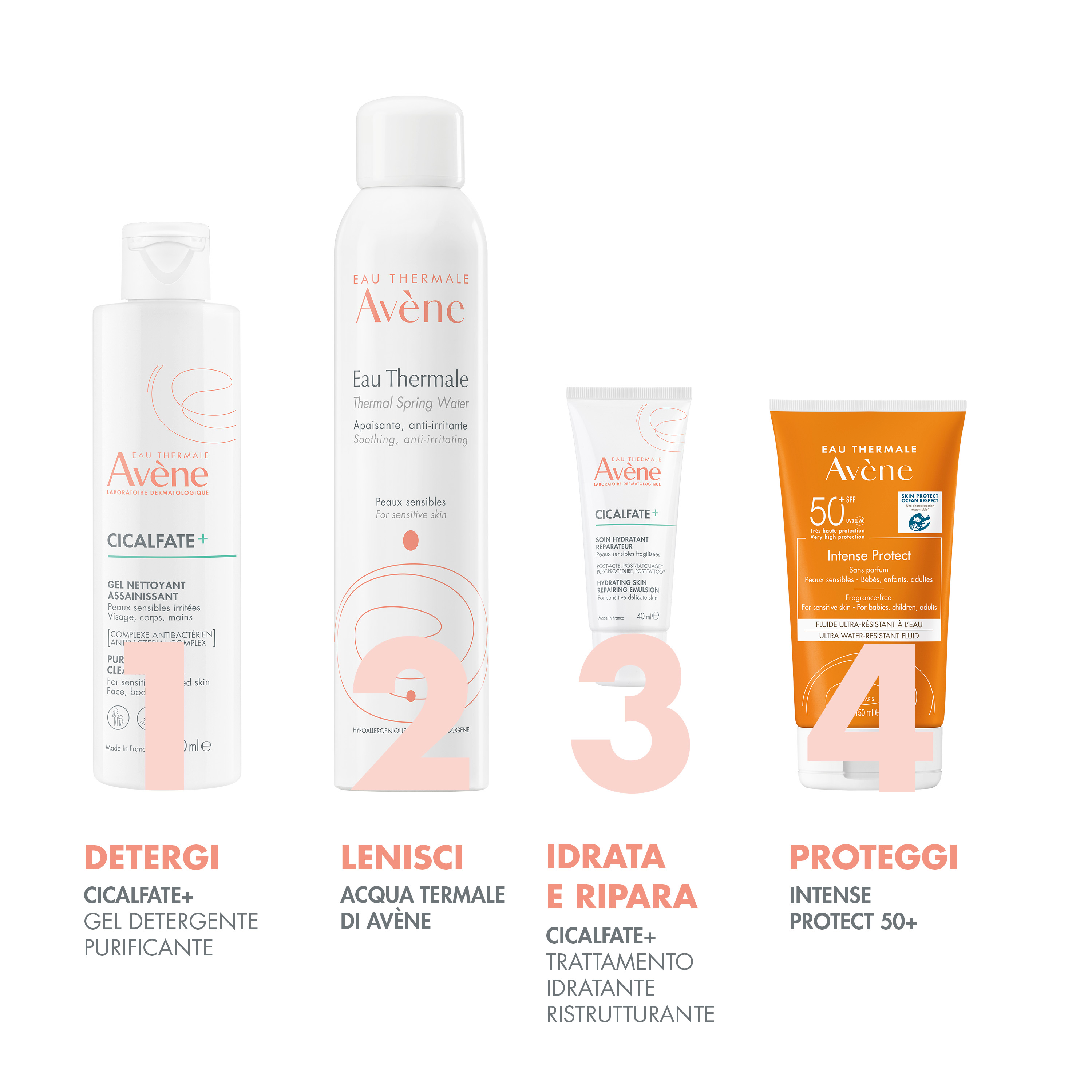 Eau Thermale Avène Cicalfate+ Gel Doccia Detergente Purificante, lenisce e purifica la pelle irritata, viso, corpo, zone intime esterne, mani e cuoio capelluto, con Rame e Zinco, 200ml