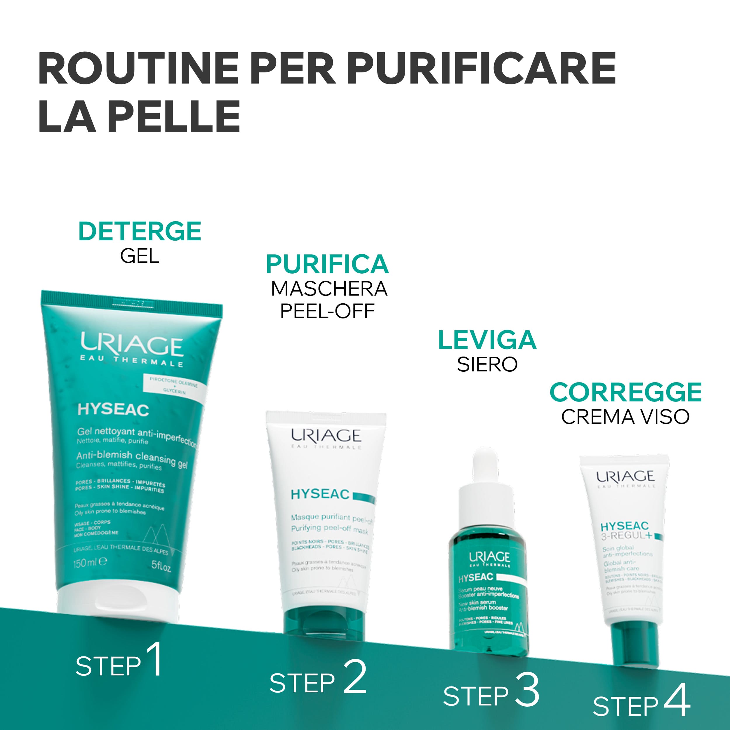 Uriage Hyseac - Maschera Purificante Viso Peel Off Per Pelle Mista A Tendenza Acneica 50 ml