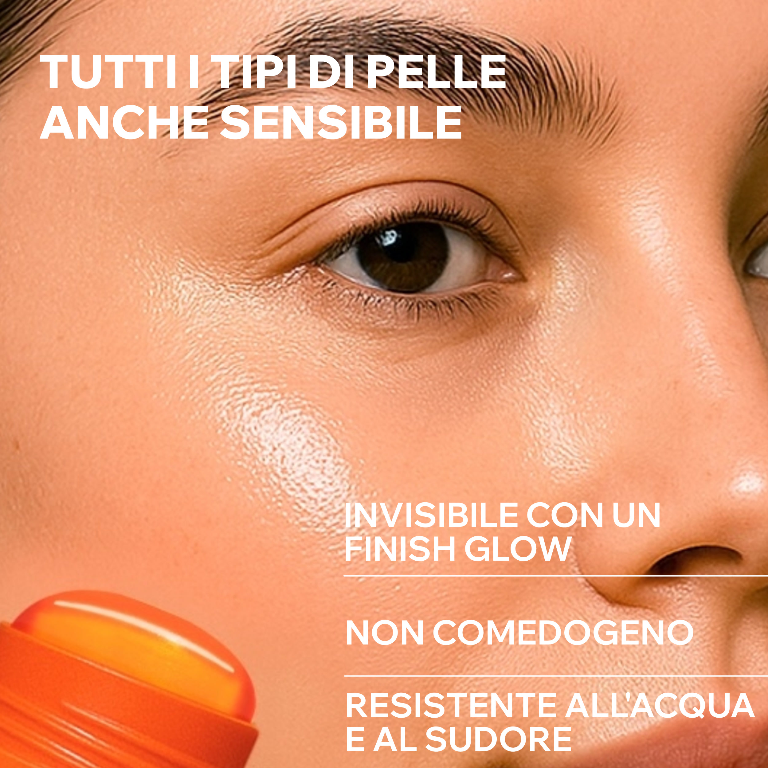 Uriage - Bariésun Stick Solare Invisibile Effetto Glow SPF50+ Viso, Labbra E Zone Sensibili 18 g