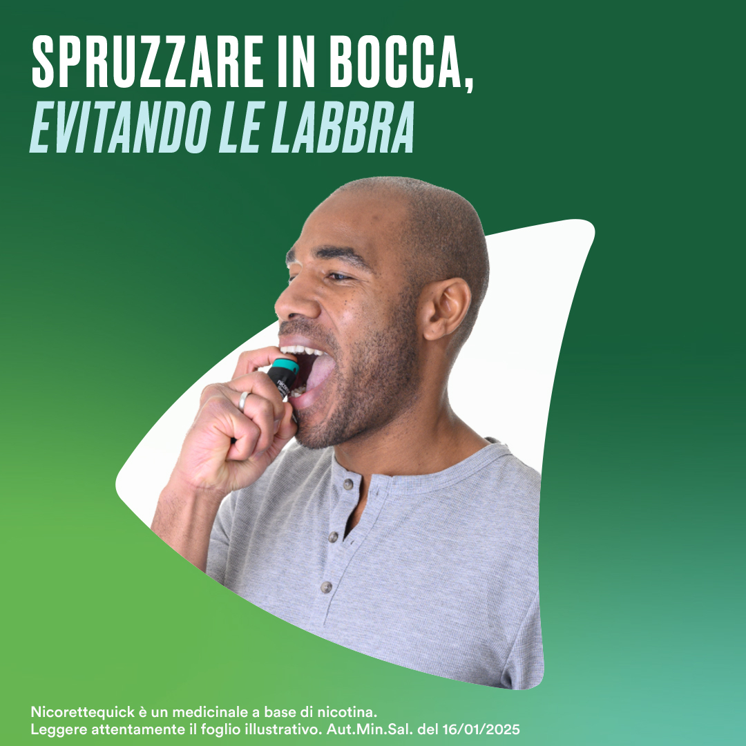 Nicorettequick Spray per Alleviare Astinenza da Nicotina Menta per smettere di fumare