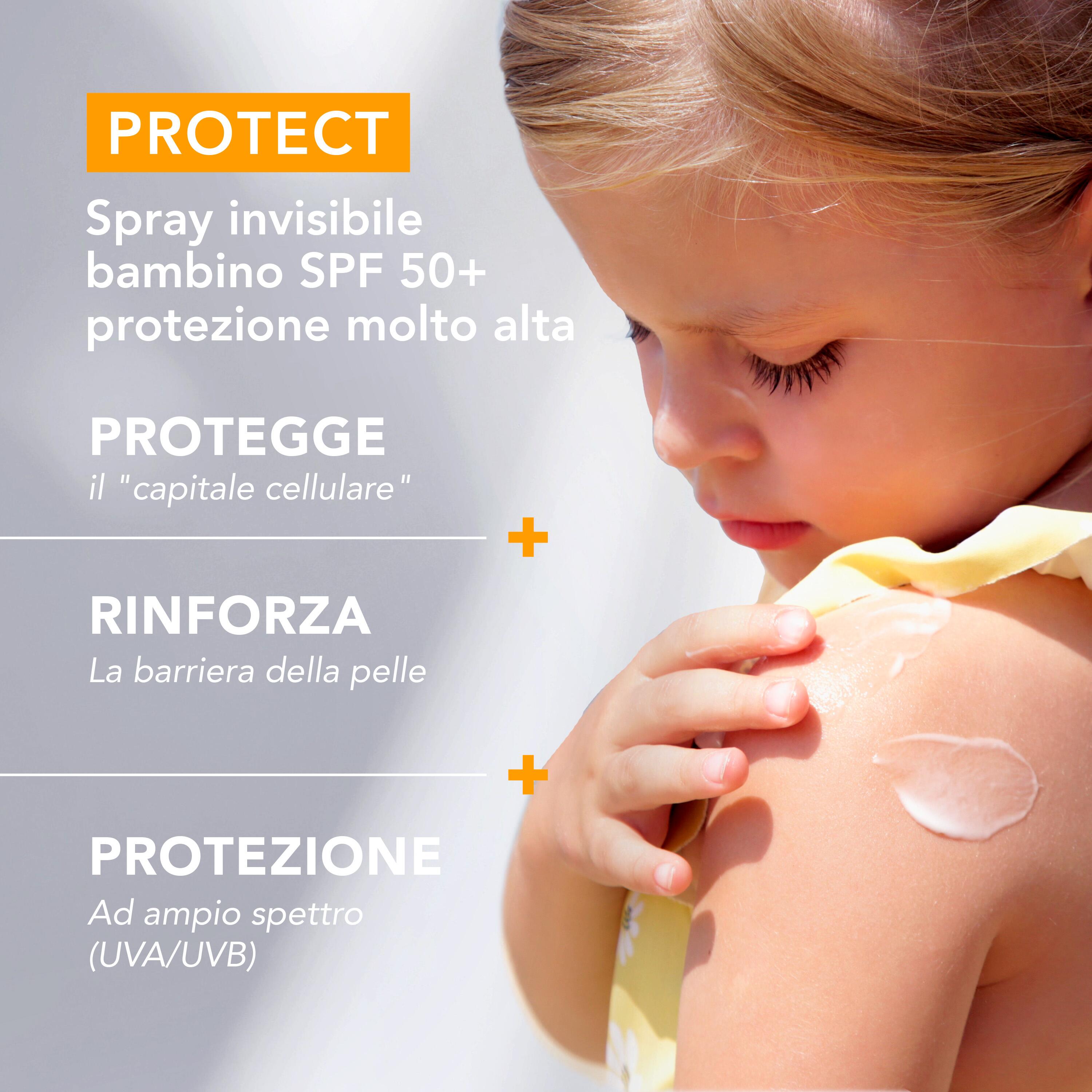 A-Derma Protect Kids Spray Invisibile SPF50+ Bambino - Protezione Solare Molto Alta Viso E Corpo 200 ml
