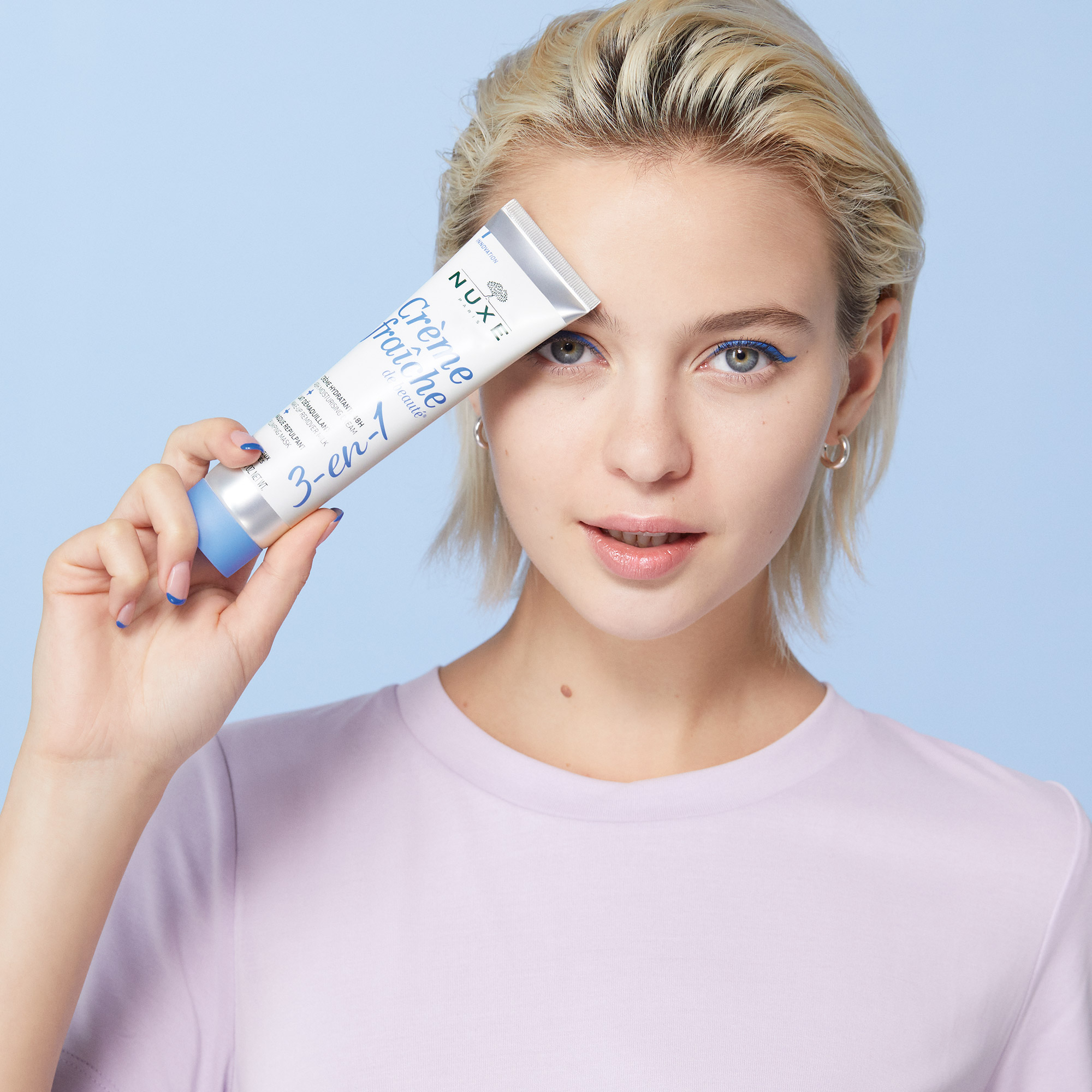 Nuxe - Crème Fraîche De Beautè - 3-In-1, Crema Idratante 48H, Latte Struccante, Maschera Rimpolpante 100 ml