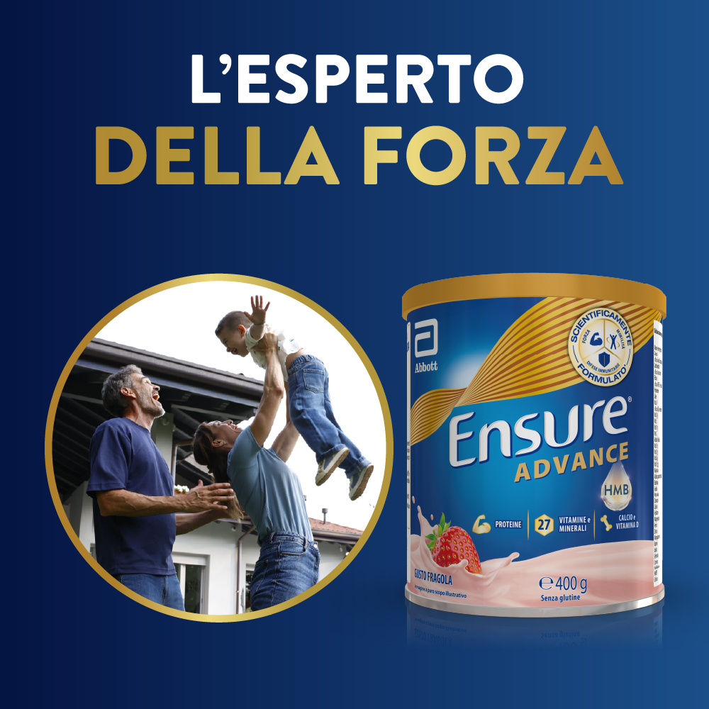 Ensure Advance Fragola 400 g Polvere - Integratore Di Vitamine E Minerali